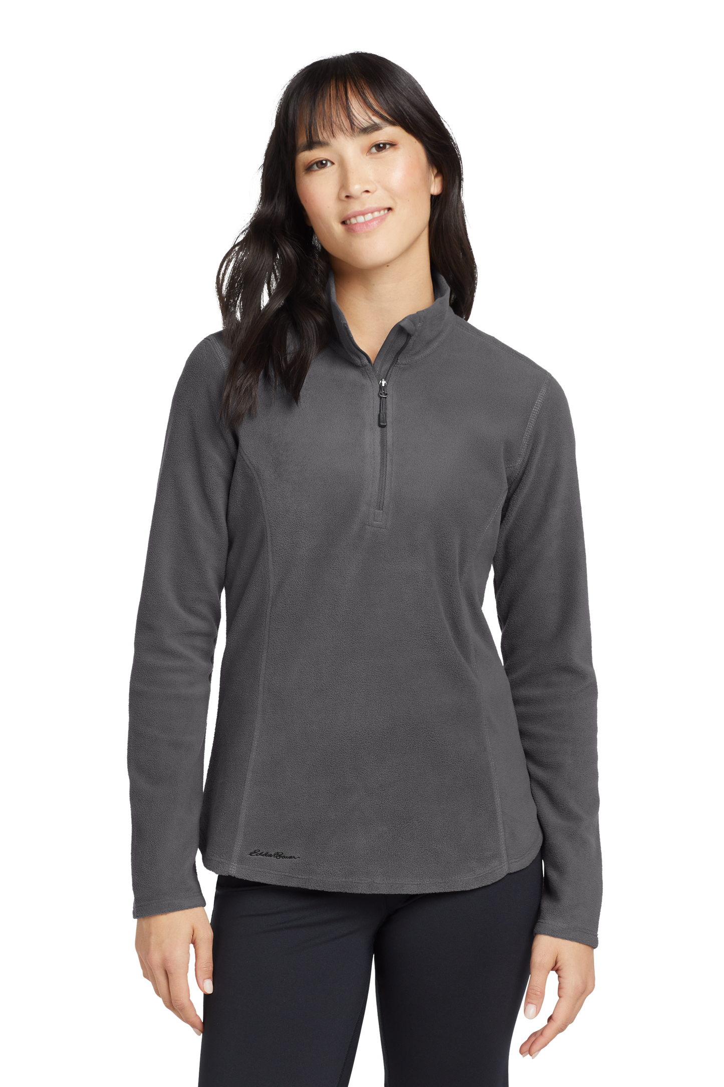 Eddie Bauer® Women's 1/2-Zip Microfleece Jacket - Grey Steel