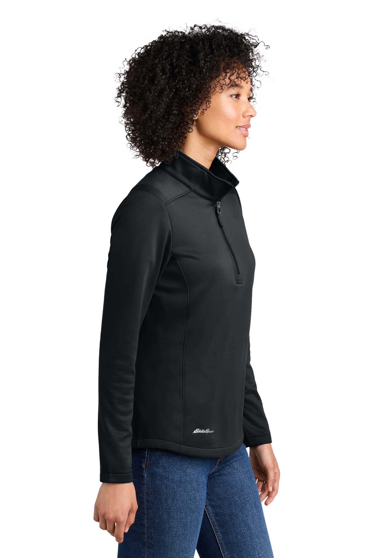 Eddie Bauer® Women’s Smooth Mid Layer Fleece 1/2-Zip - Black