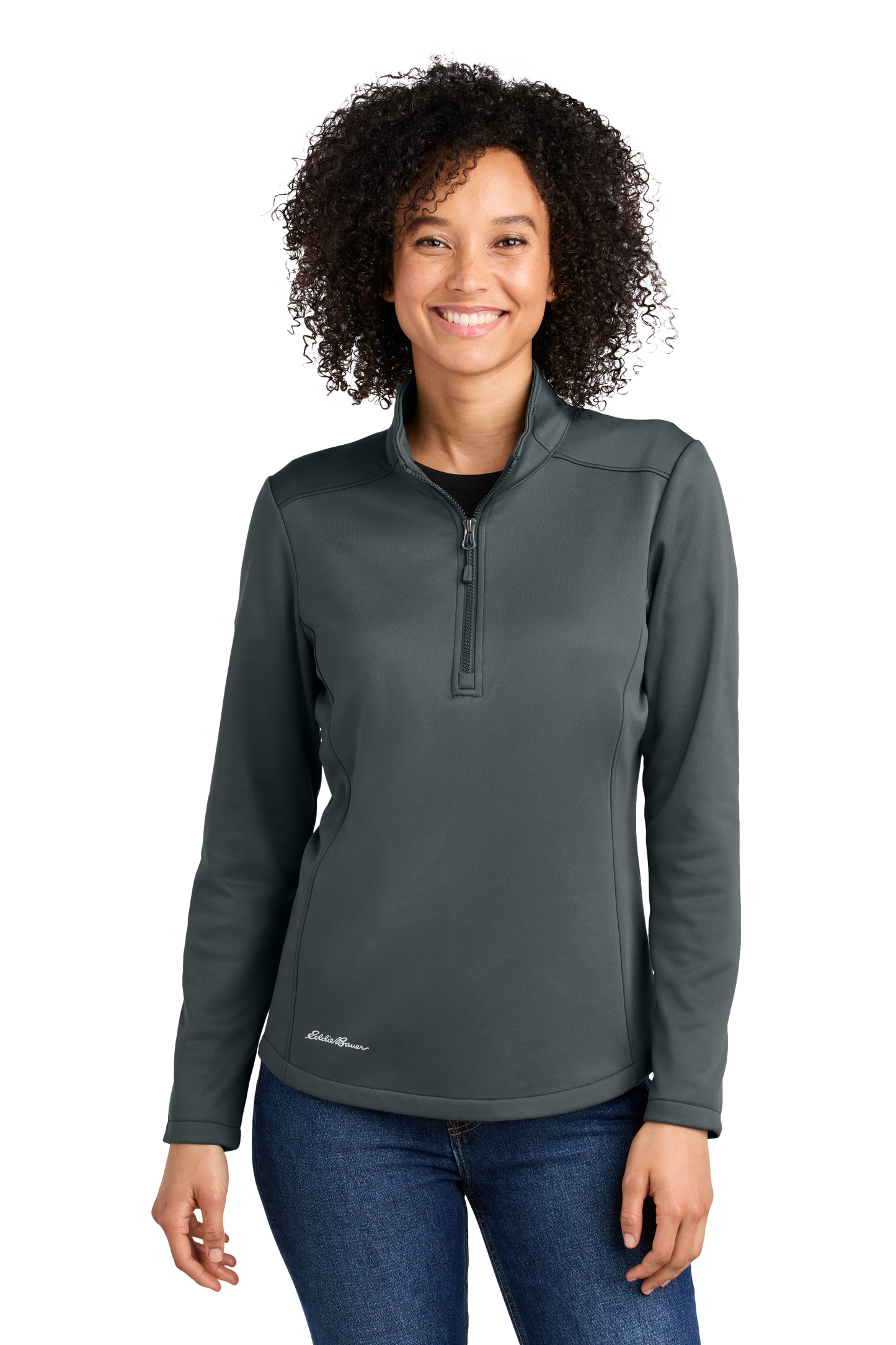 Eddie Bauer® Women’s Smooth Mid Layer Fleece 1/2-Zip - Iron Gate