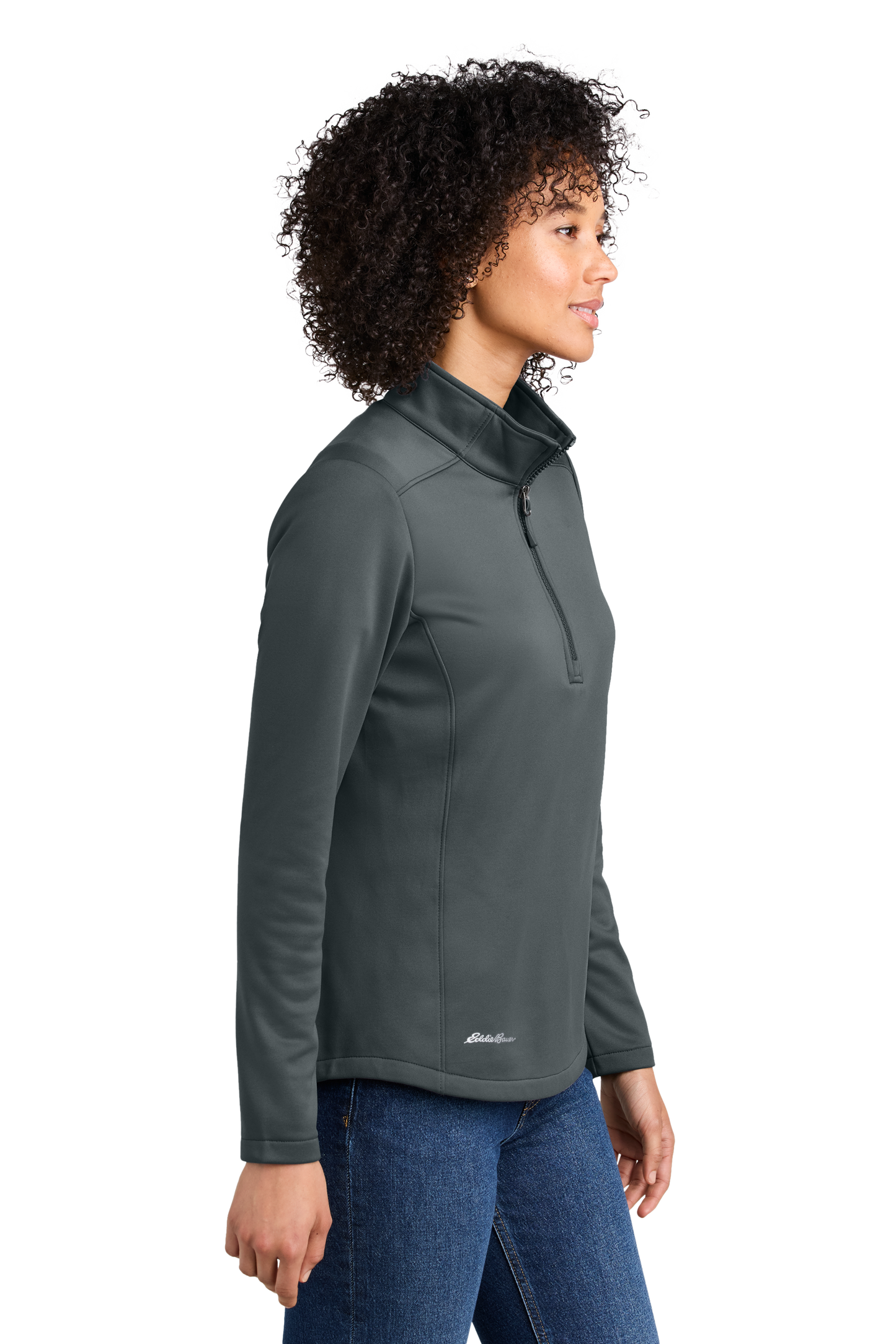 Eddie Bauer® Women’s Smooth Mid Layer Fleece 1/2-Zip - Iron Gate