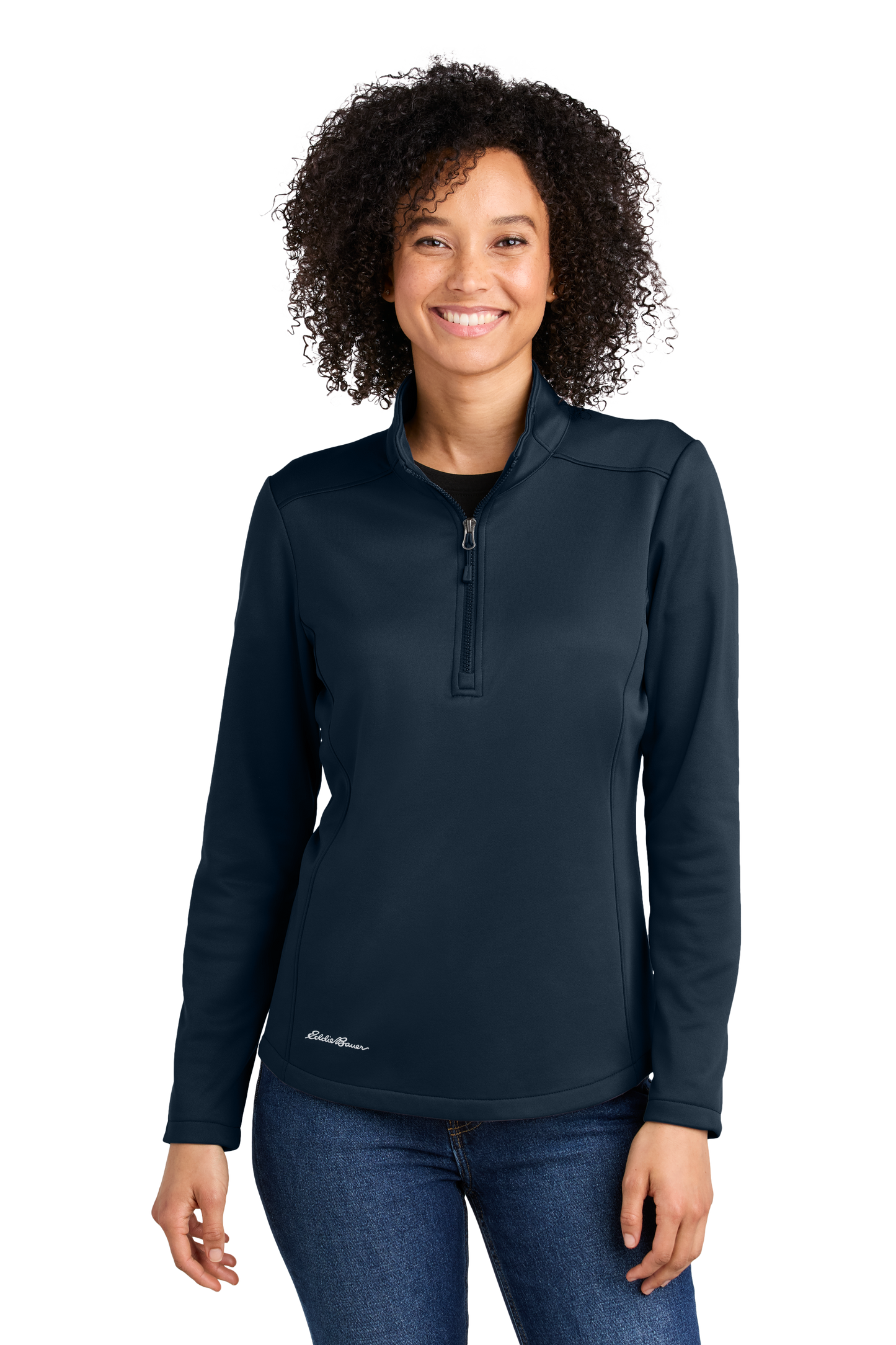 Eddie Bauer® Women’s Smooth Mid Layer Fleece 1/2-Zip - River Blue Navy