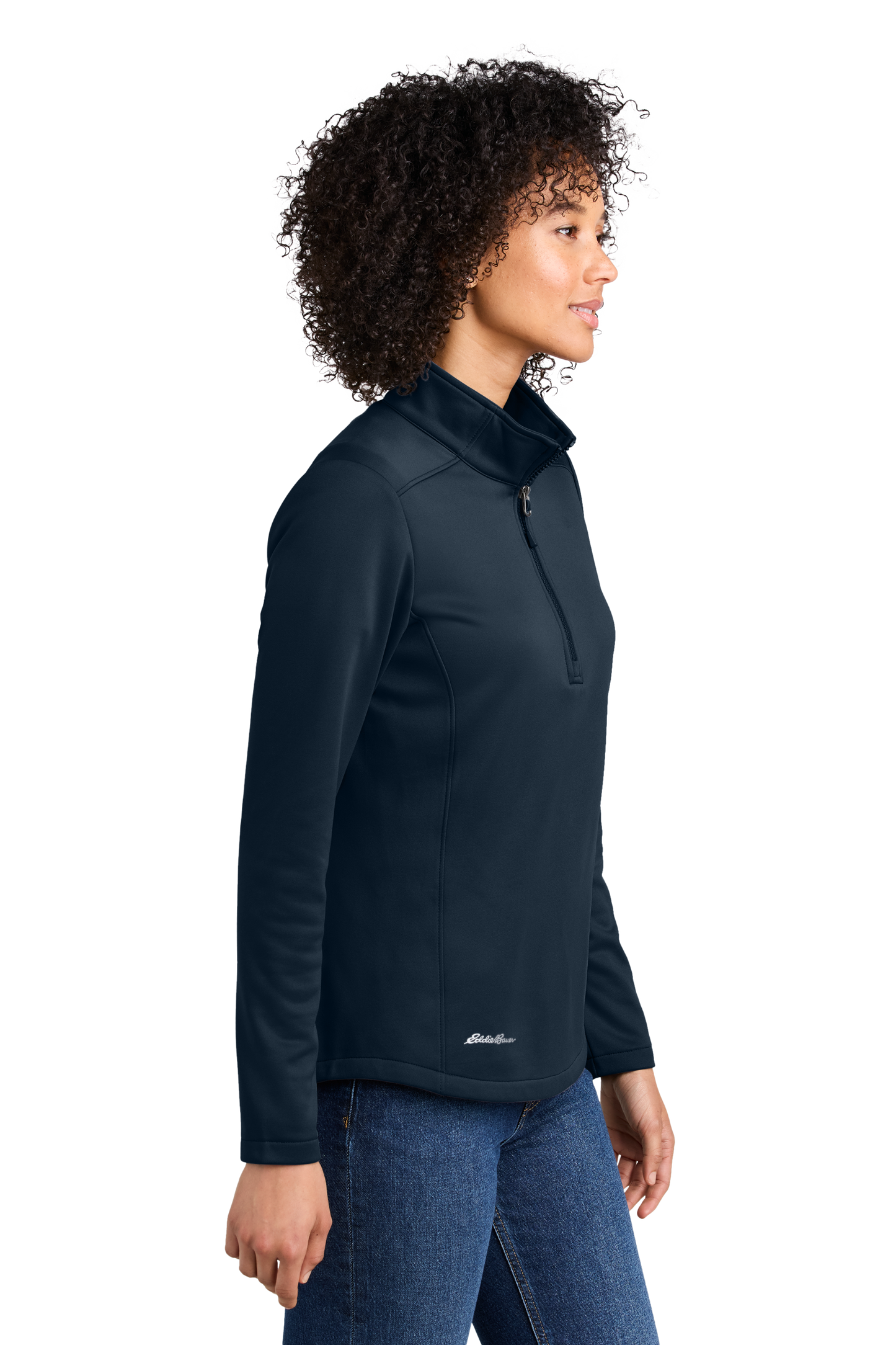 Eddie Bauer® Women’s Smooth Mid Layer Fleece 1/2-Zip - River Blue Navy