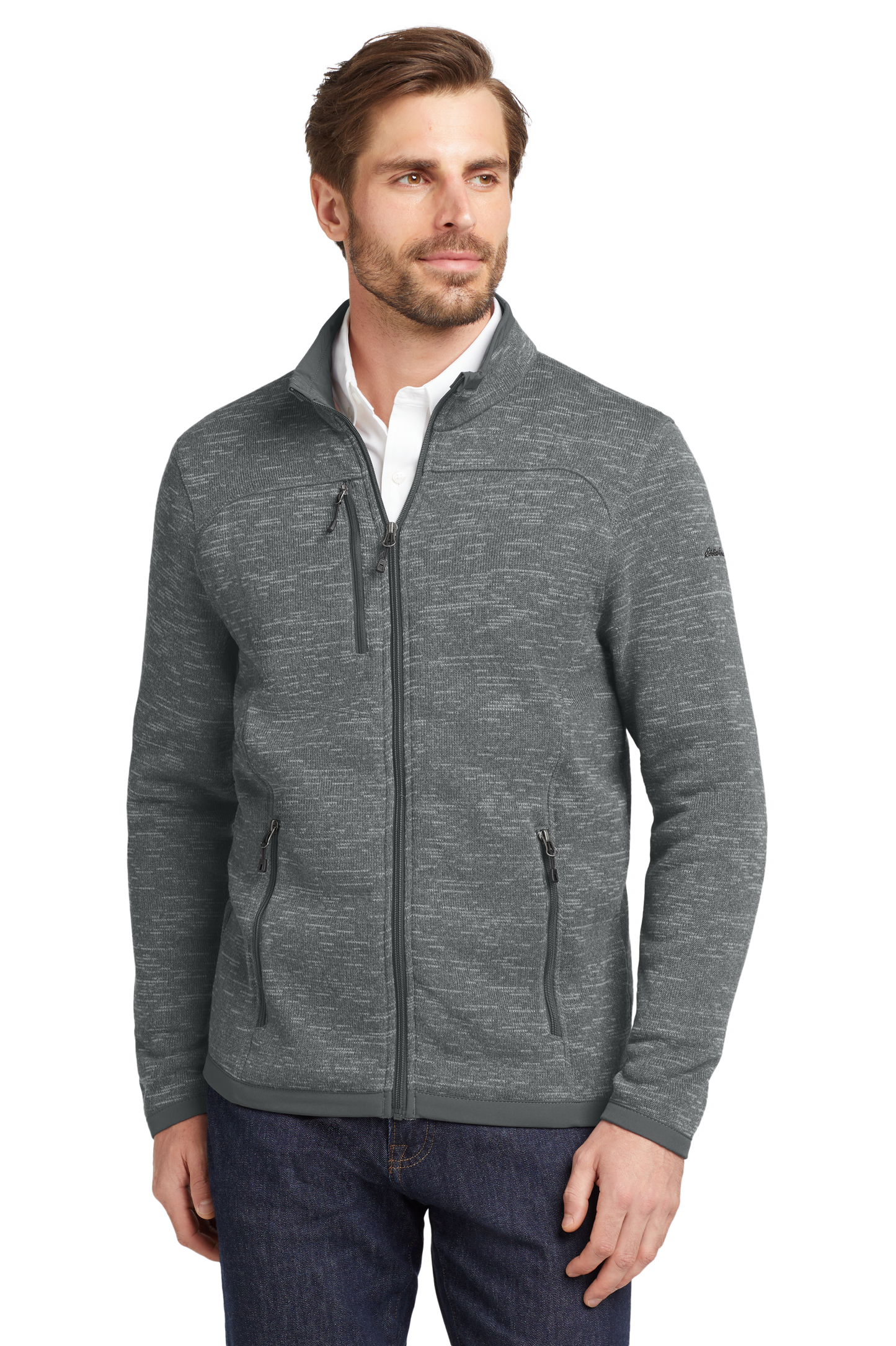 Eddie Bauer ® Sweater Fleece Full-Zip - Dark Grey Heather