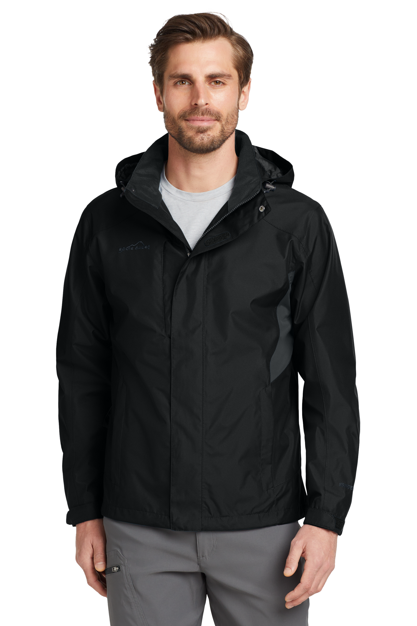 Eddie Bauer® - Rain Jacket - Black / Steel Grey