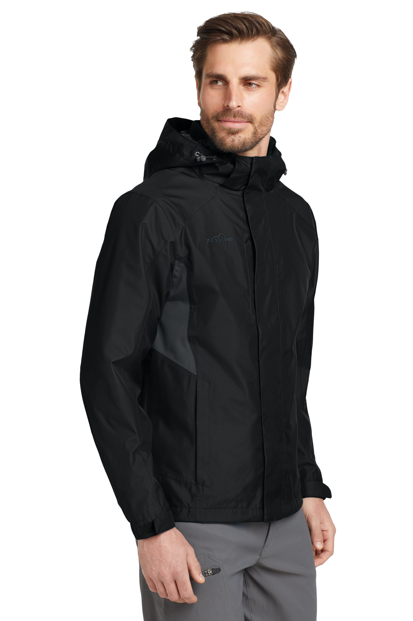 Eddie Bauer® - Rain Jacket - Black / Steel Grey