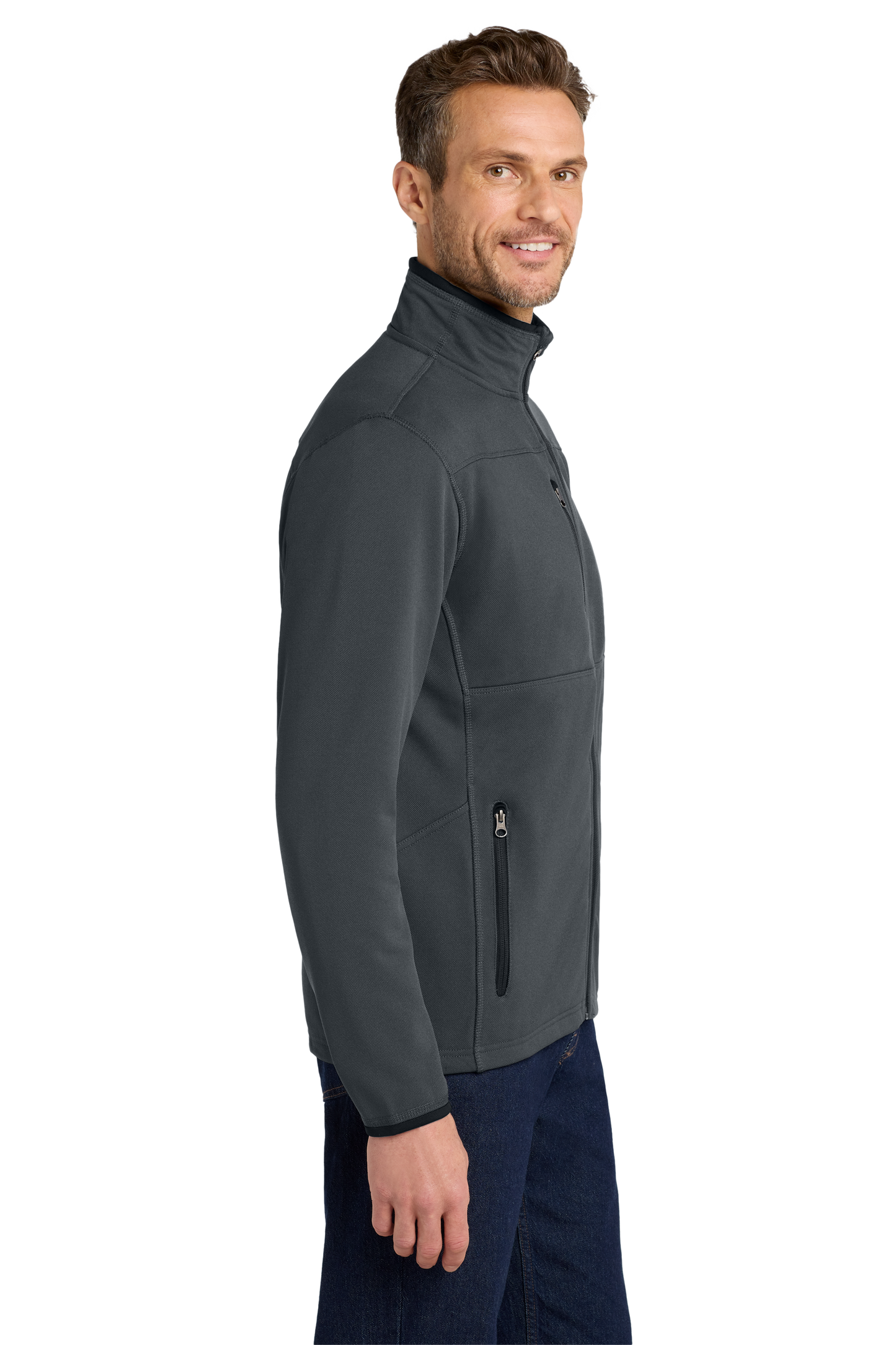 Port Authority® Pique Fleece Jacket - Graphite