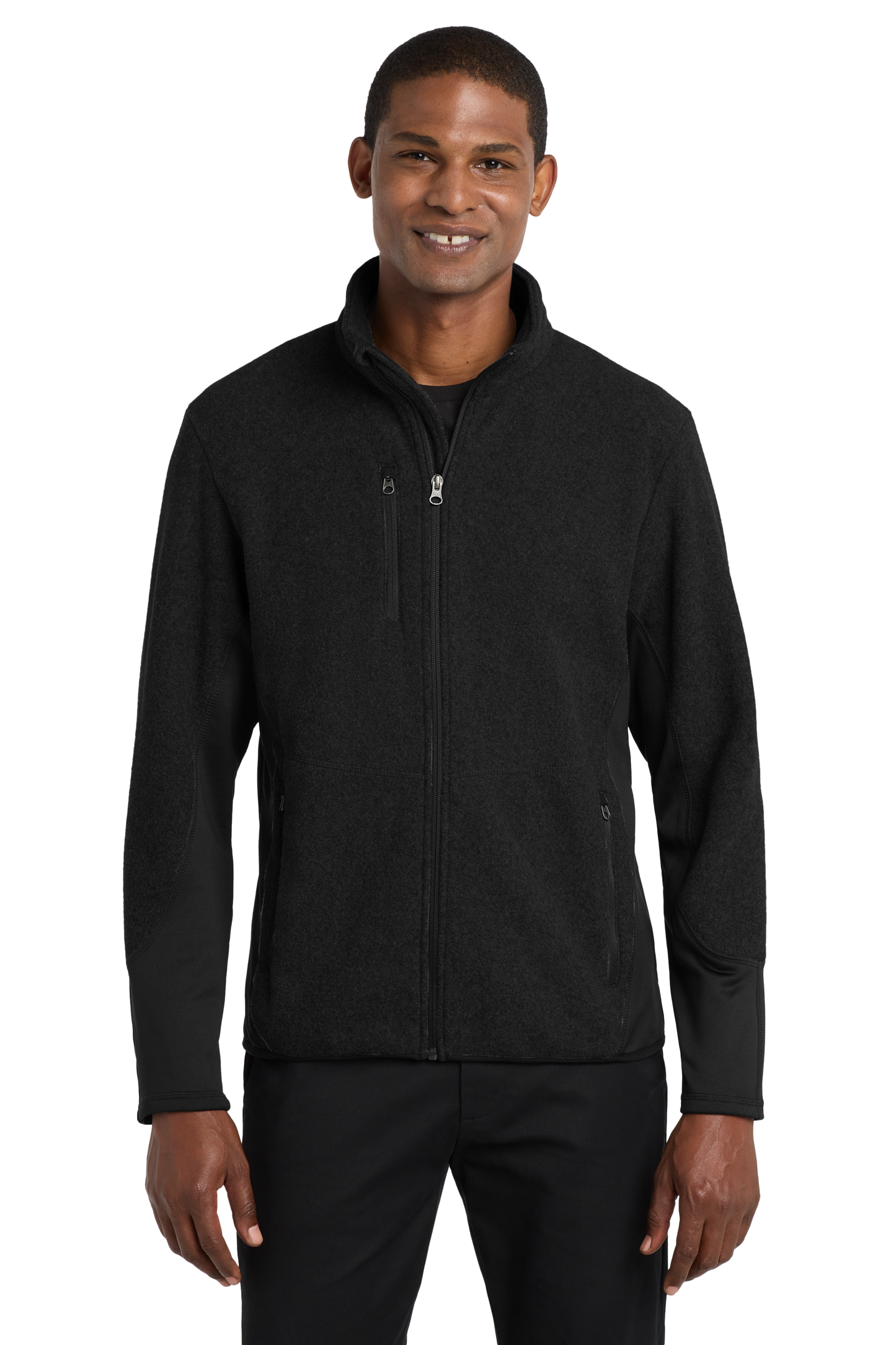 Port Authority® R-Tek® Pro Fleece Full-Zip Jacket - Black/Black