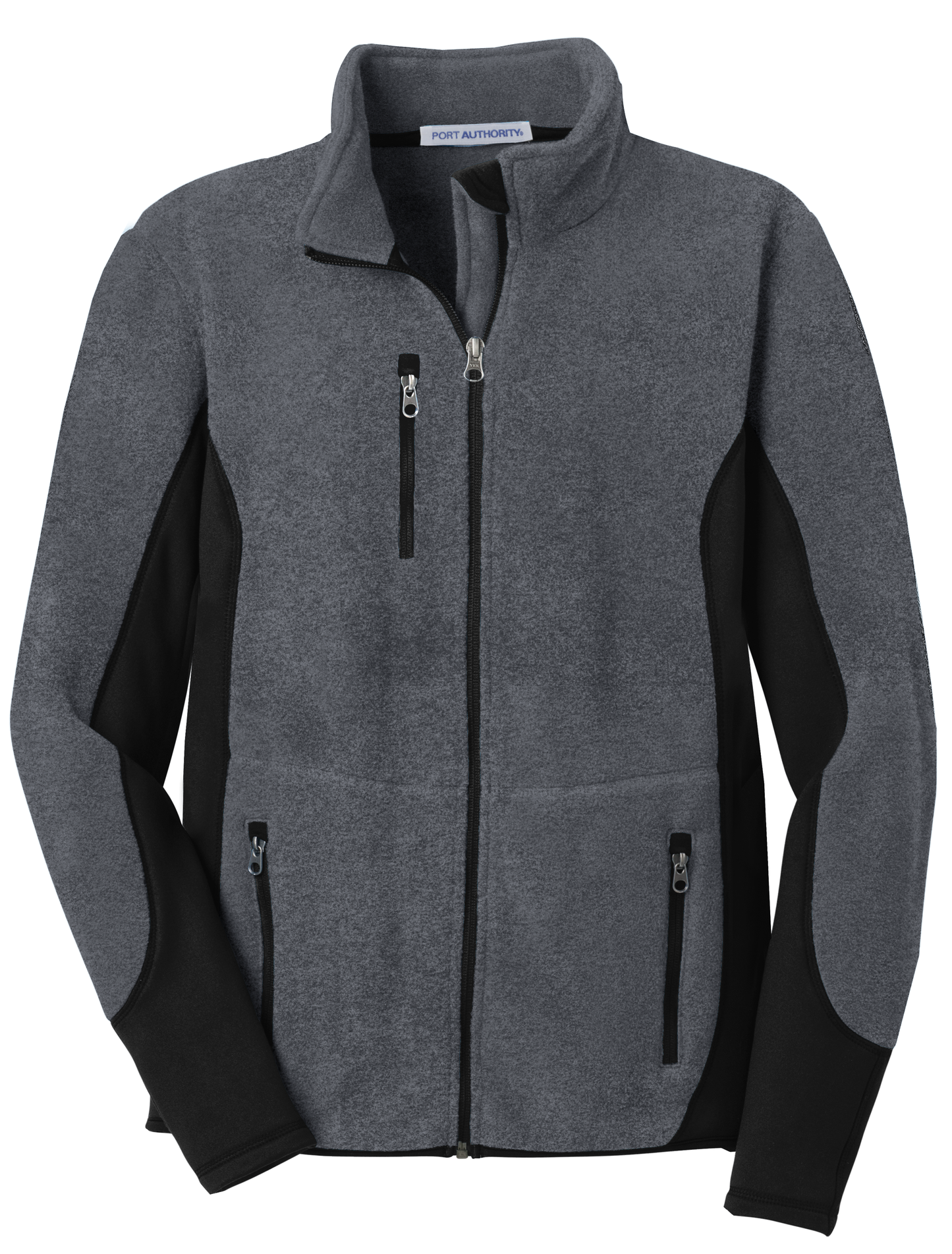 Port Authority® R-Tek® Pro Fleece Full-Zip Jacket - Charcoal Heather / Black