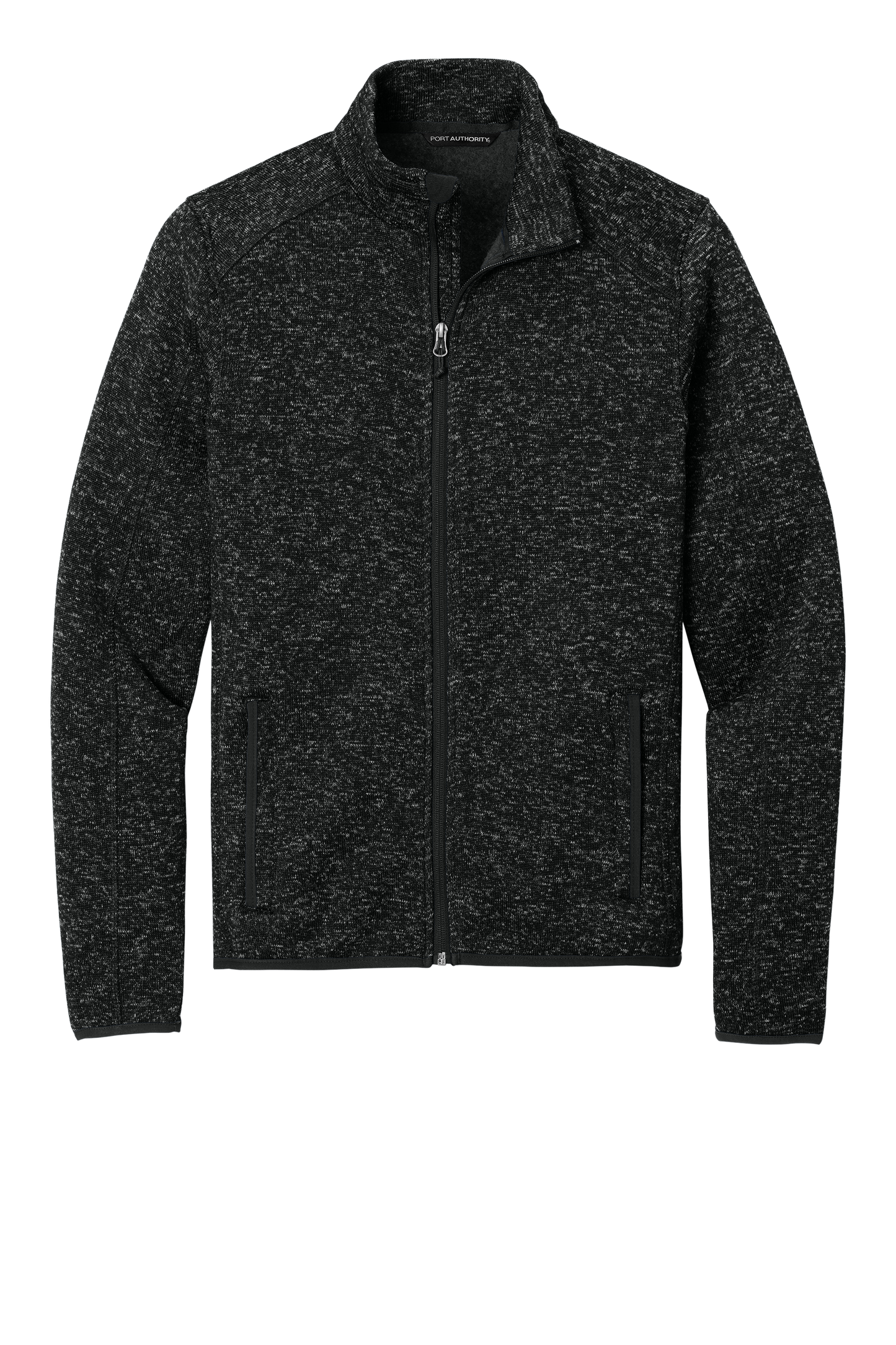 Port Authority® Sweater Fleece Jacket - Black Heather