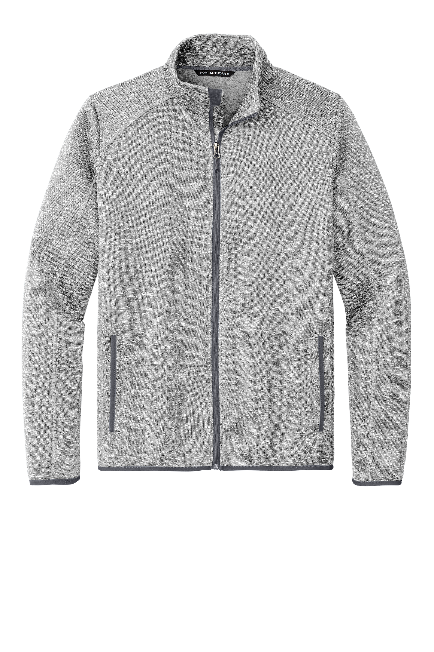 Port Authority® Sweater Fleece Jacket - Grey Heather