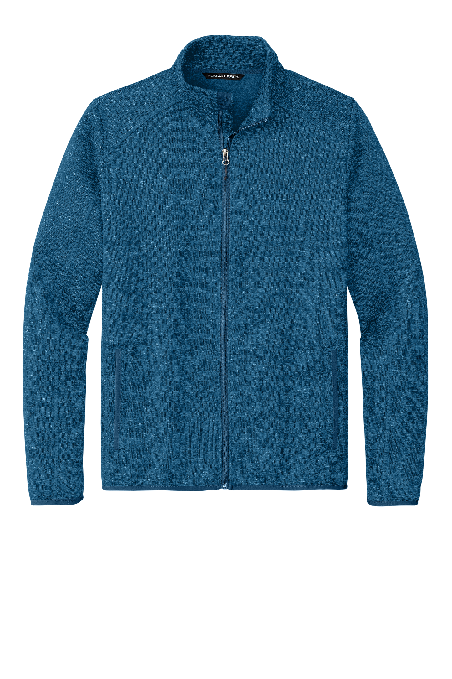 Port Authority® Sweater Fleece Jacket - Medium Blue Heather