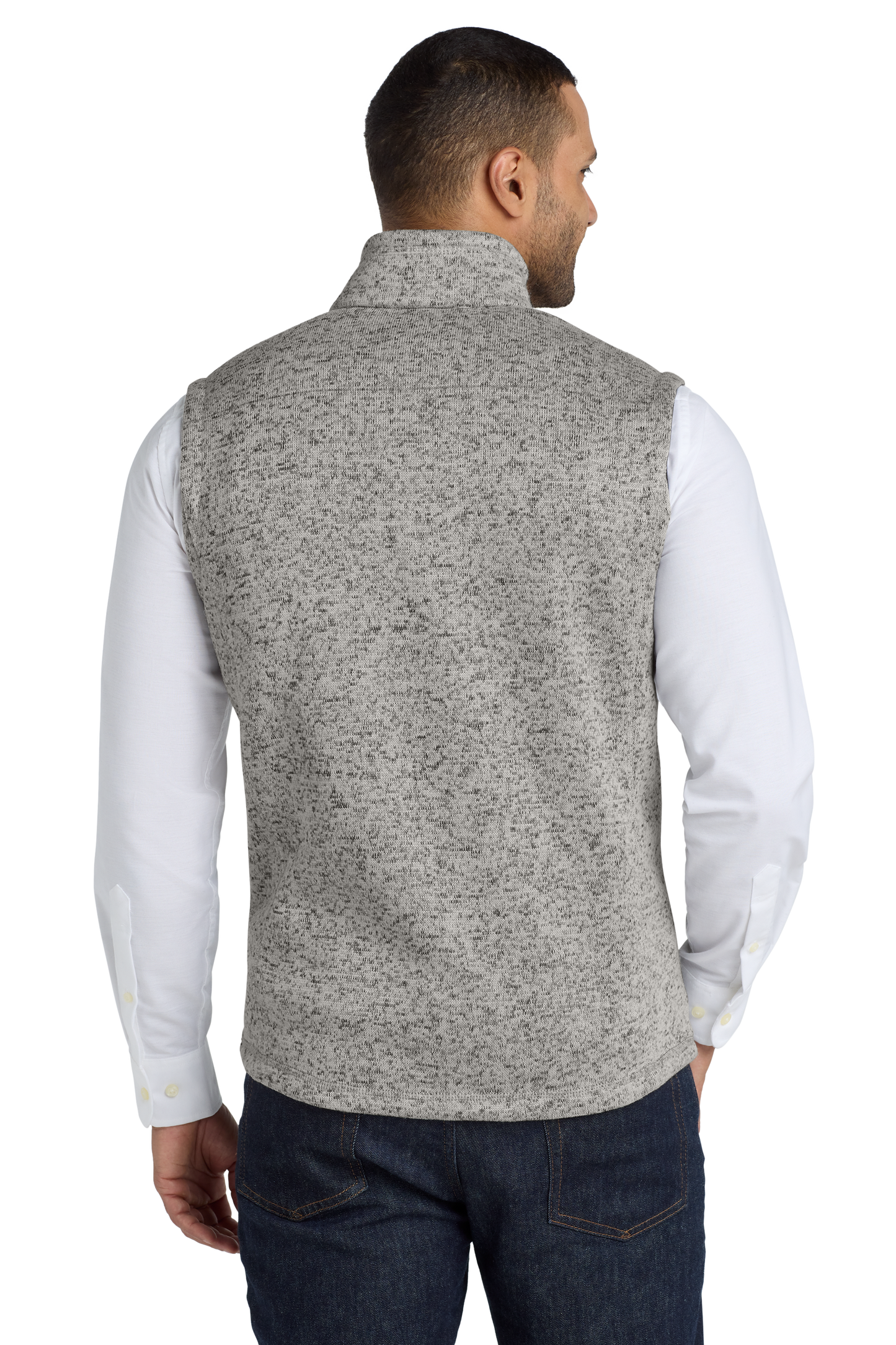 Port Authority ® Sweater Fleece Vest - Grey Heather