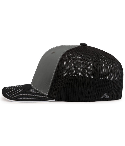 Pacific Headwear Trucker PacFlex Cap - Black/Graphite/Graphite