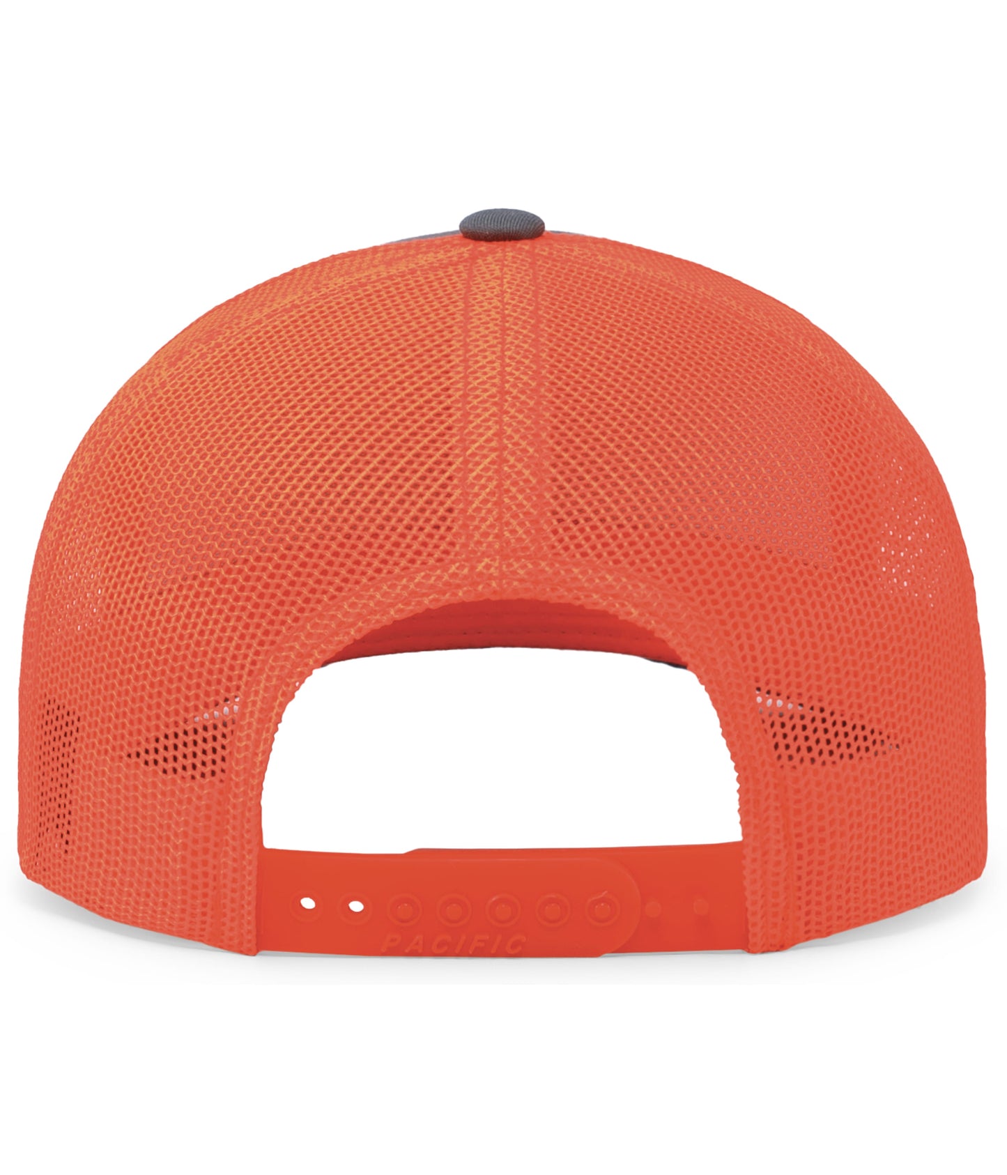 Pacific Headwear Trucker Snapback Cap - Graphite/Neon Orange/Graphite