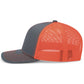 Pacific Headwear Trucker Snapback Cap - Graphite/Neon Orange/Graphite