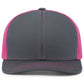 Pacific Headwear Trucker Snapback Cap - Graphite/Pink/Graphite