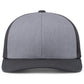 Pacific Headwear Trucker Snapback Cap - Heather Grey/Lt Charcoal/Lt Charcoal