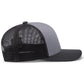 Pacific Headwear Trucker Snapback Cap - Heather Grey/Lt Charcoal/Lt Charcoal