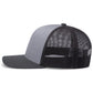 Pacific Headwear Trucker Snapback Cap - Heather Grey/Lt Charcoal/Lt Charcoal