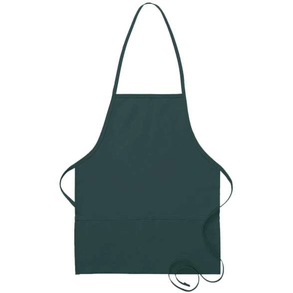 Deluxe Bib Apron (two pockets) - Hunter Green