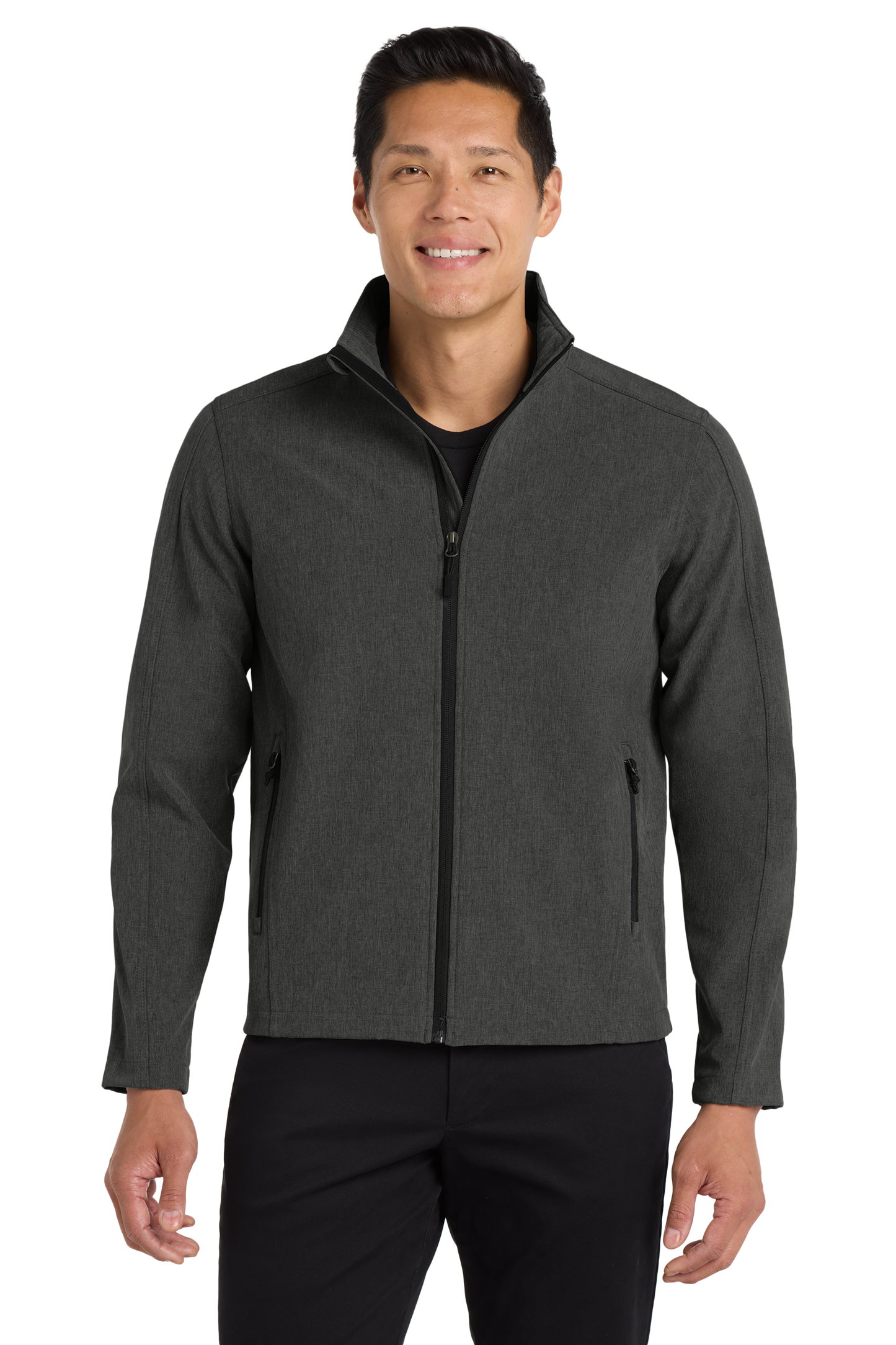 Port Authority® Core Soft Shell Jacket - Black Charcoal Heather