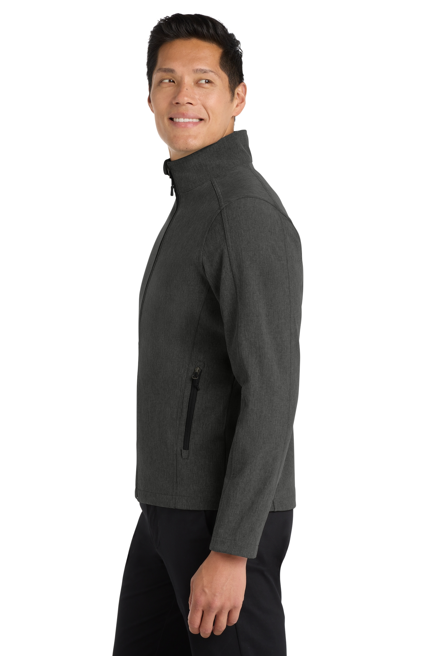 Port Authority® Core Soft Shell Jacket - Black Charcoal Heather