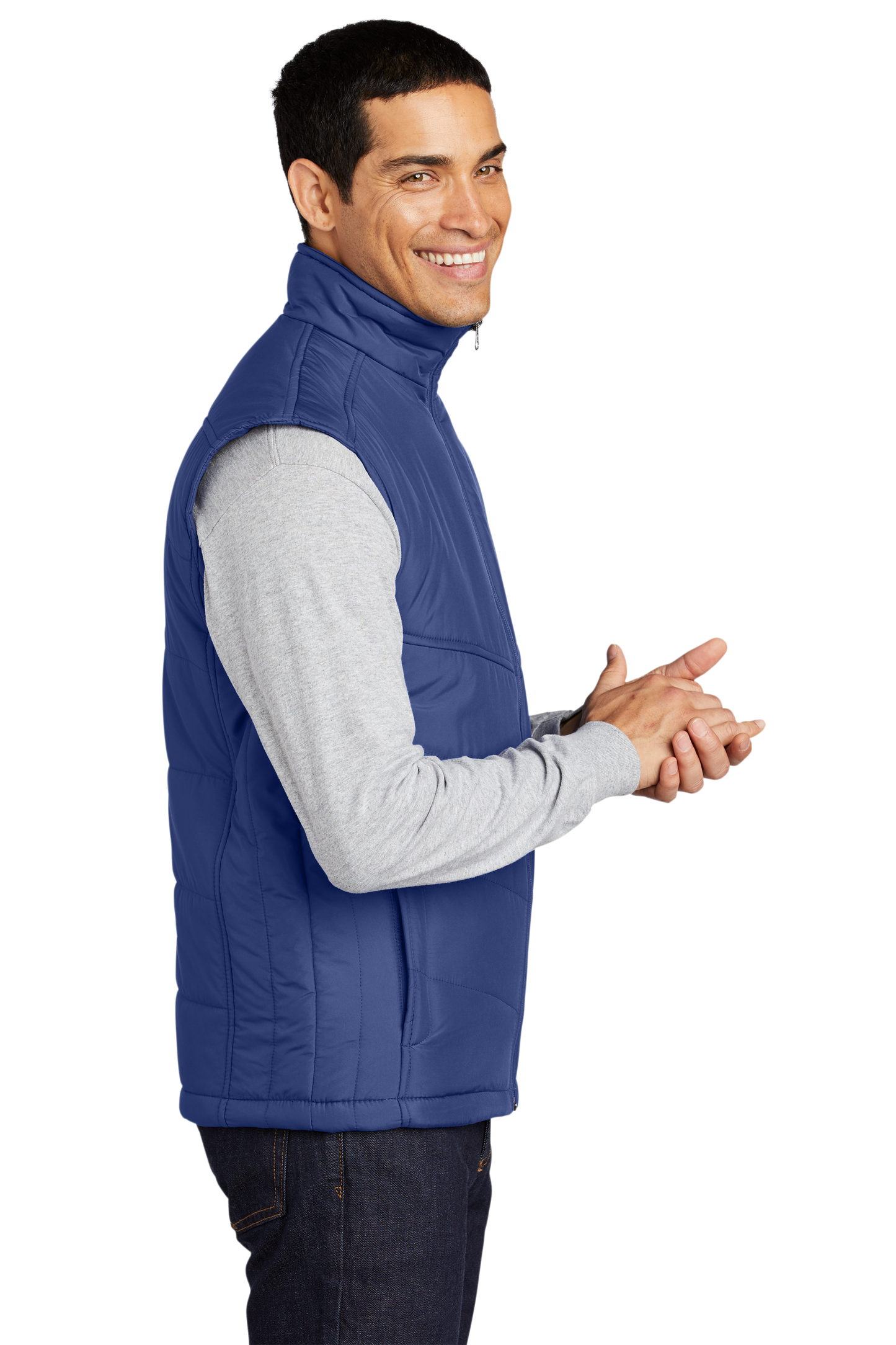 Port Authority® Puffy Vest - Mediterranean Blue/ Black