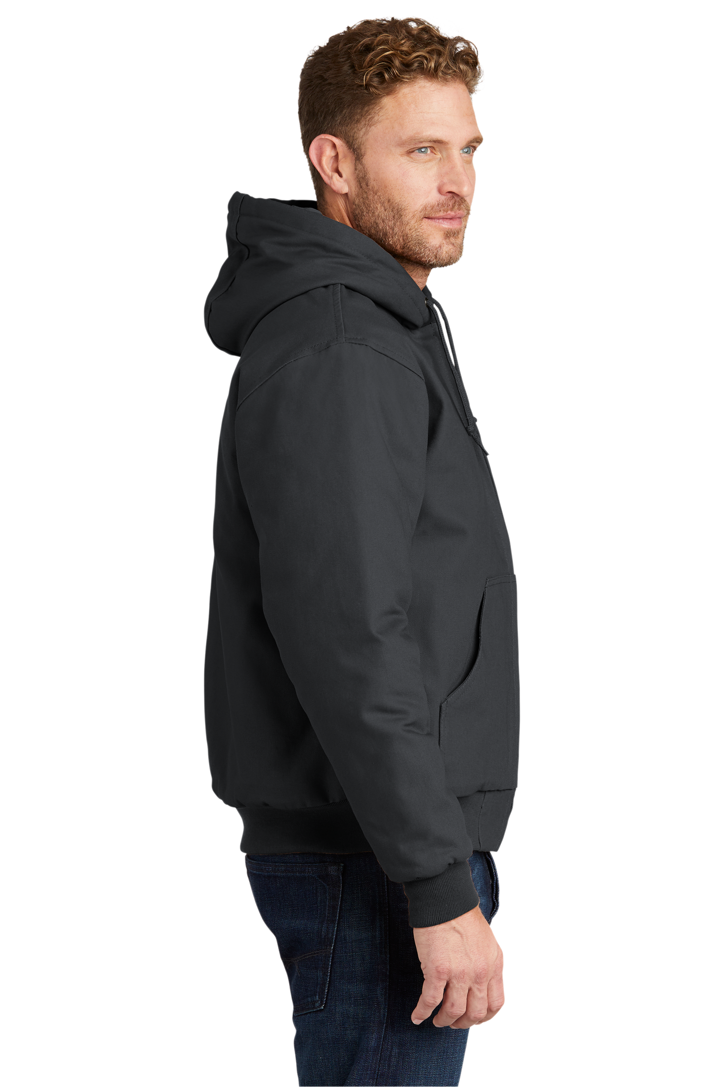 CornerStone® - Duck Cloth Hooded Work Jacket - Charcoal