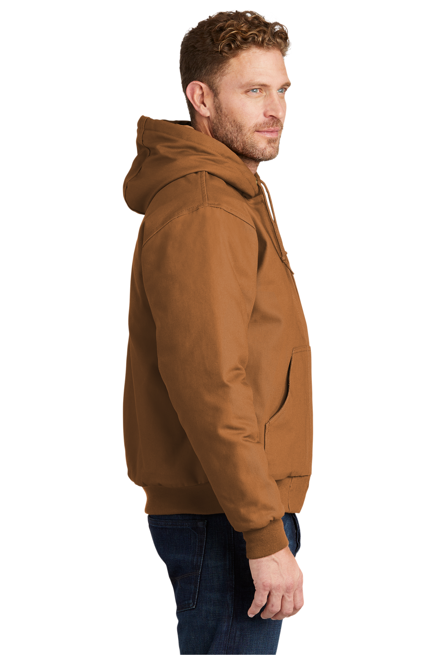 CornerStone® - Duck Cloth Hooded Work Jacket - Duck Brown