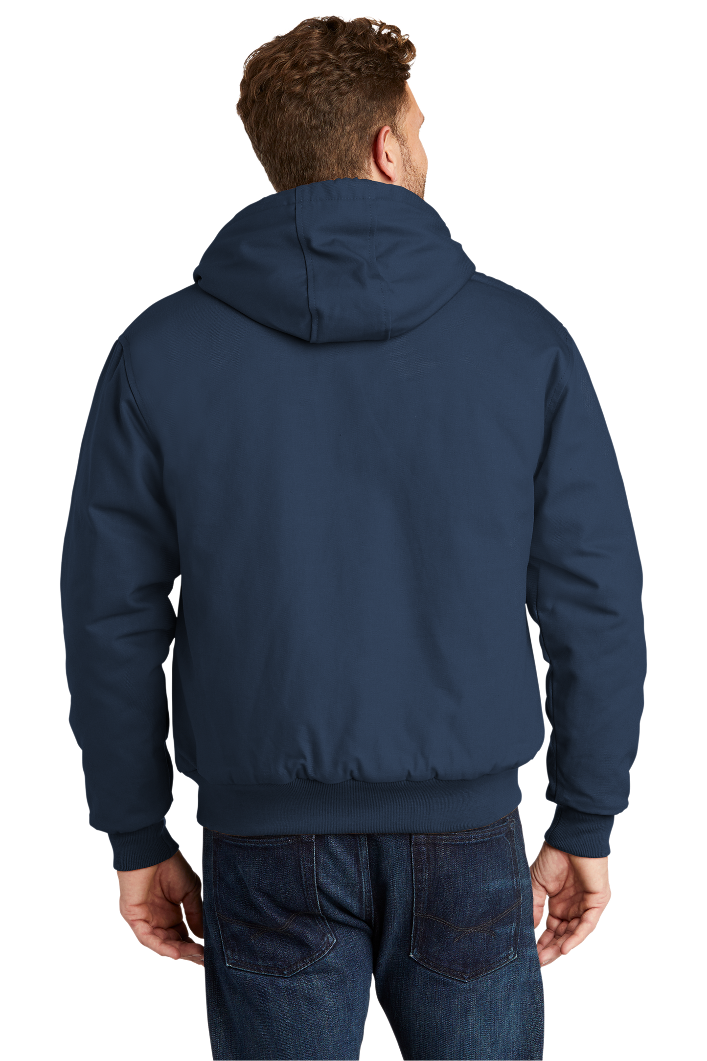 CornerStone® - Duck Cloth Hooded Work Jacket - Navy