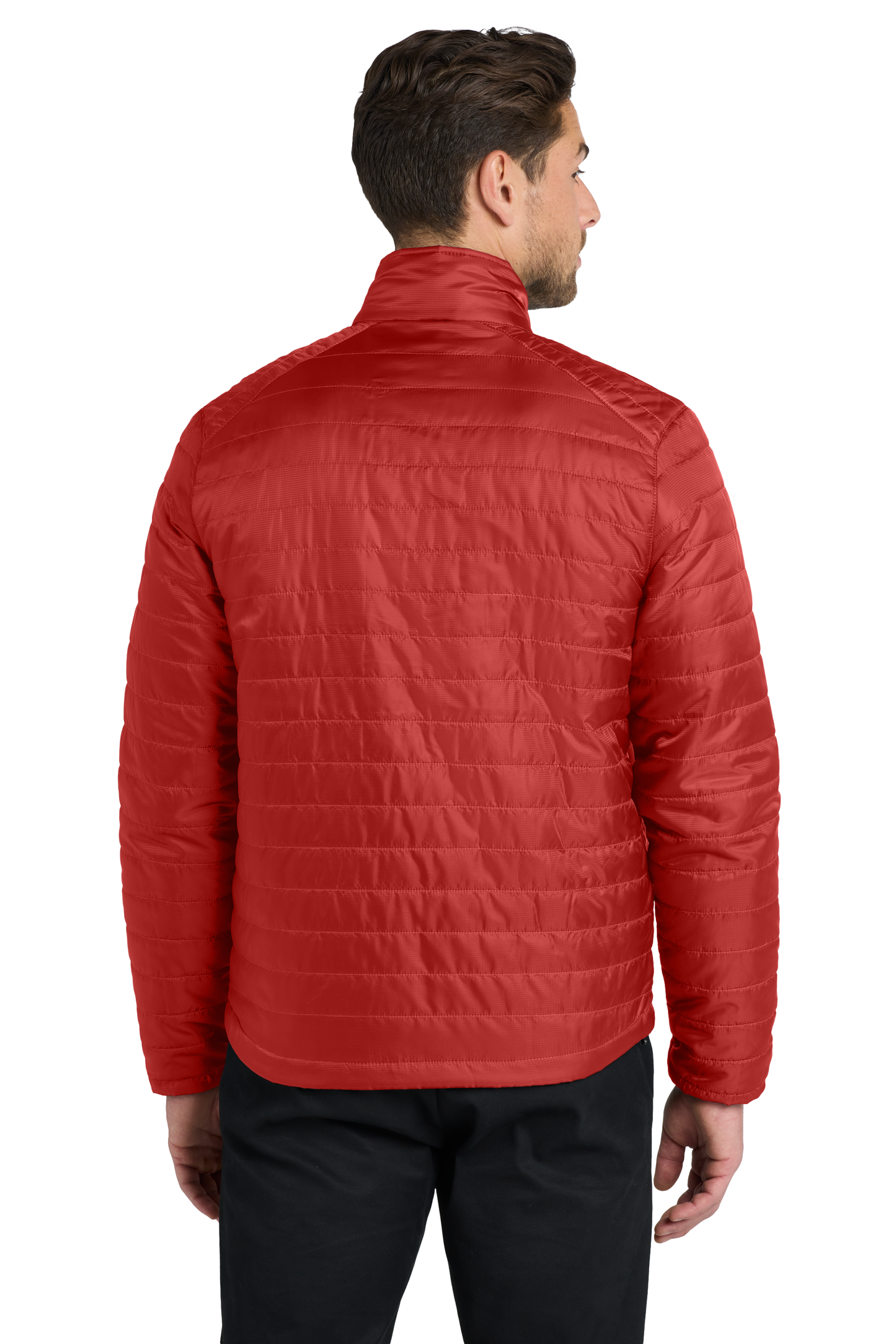 Port Authority® Packable Puffy Jacket - Fire Red / Graphite