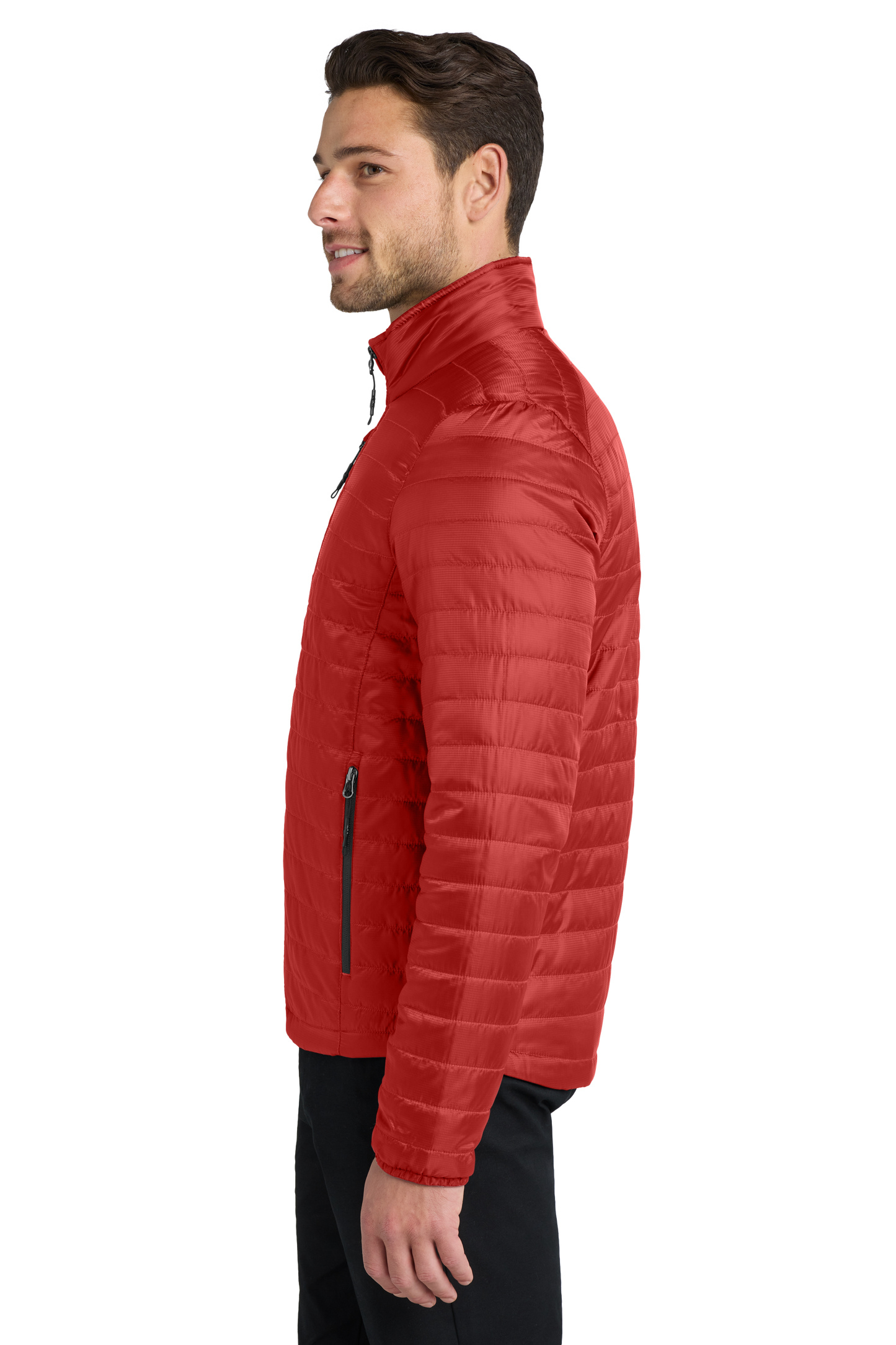 Port Authority® Packable Puffy Jacket - Fire Red / Graphite