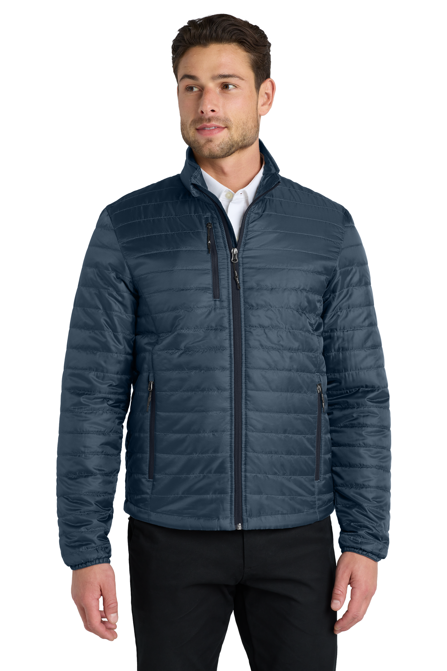 Port Authority® Packable Puffy Jacket - Regatta Blue / River Blue Navy