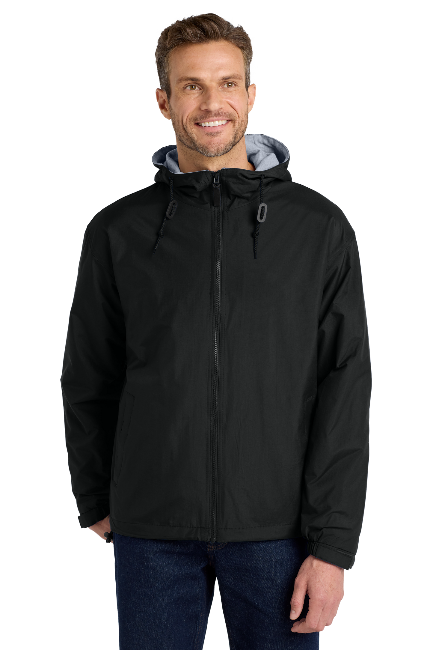 Port Authority® Team Jacket - Black / Light Oxford