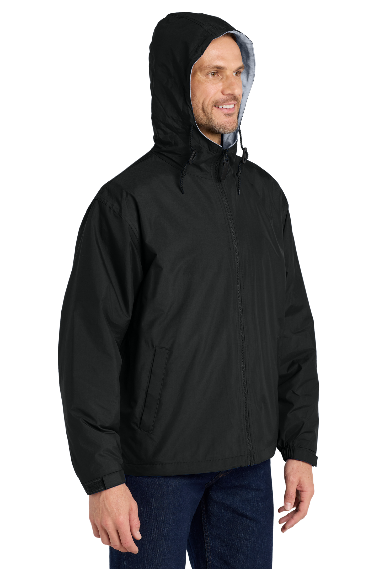 Port Authority® Team Jacket - Black / Light Oxford