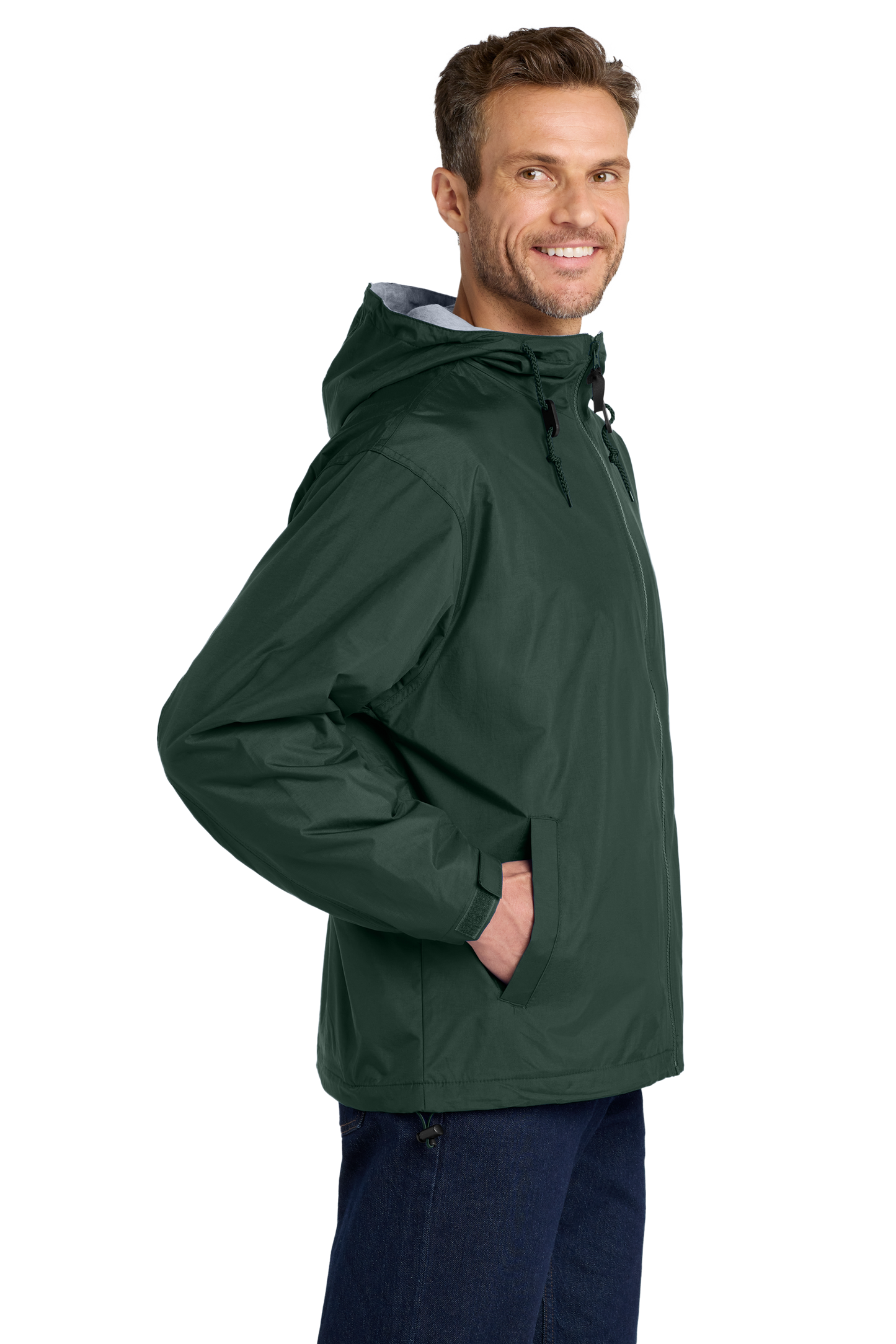 Port Authority® Team Jacket - Hunter / Light Oxford