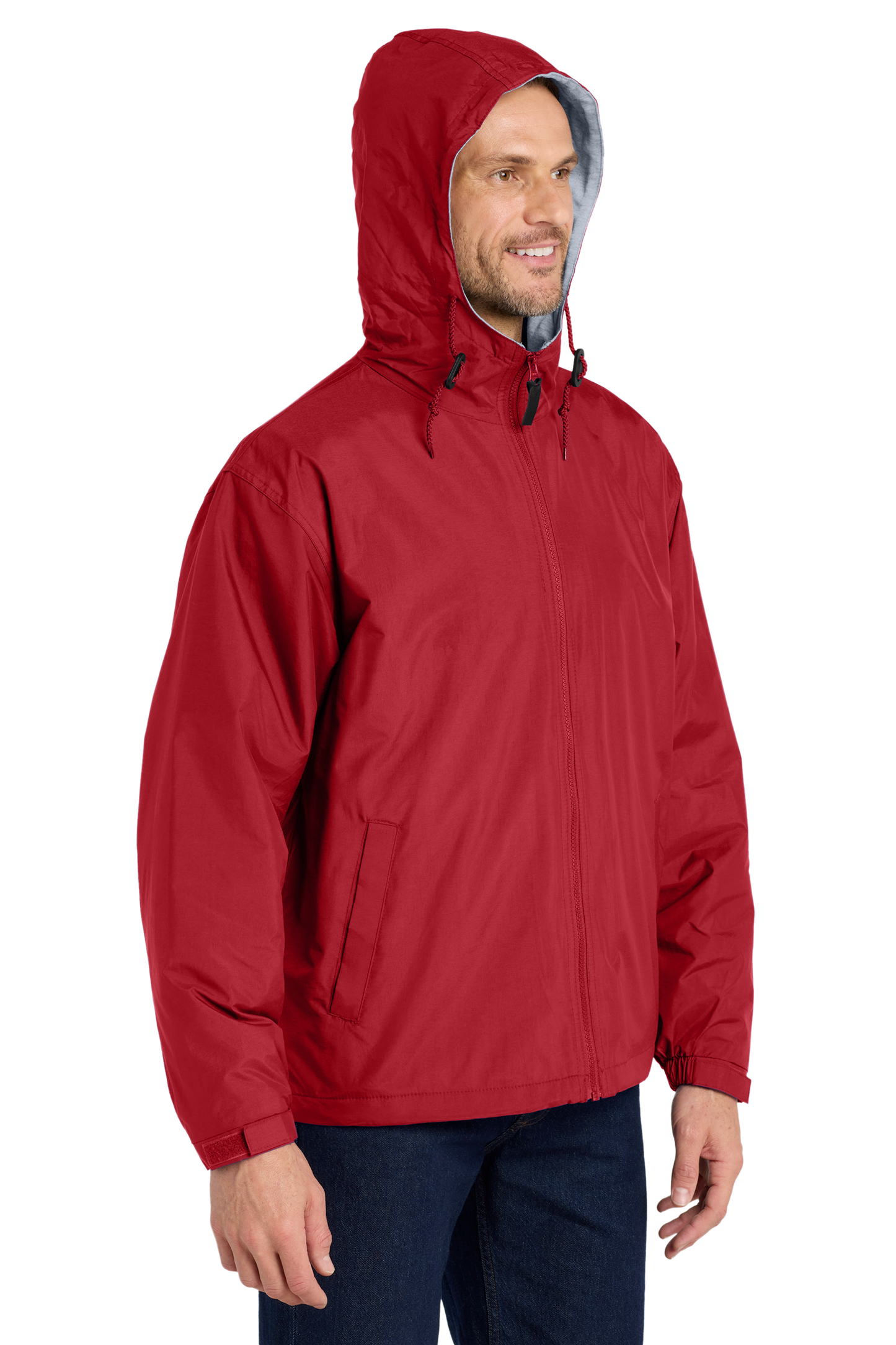 Port Authority® Team Jacket - Red / Light Oxford