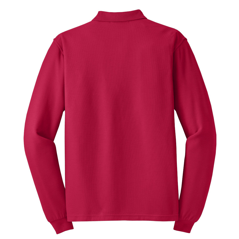 Port Authority® Silk Touch™ Long Sleeve Polo - Red