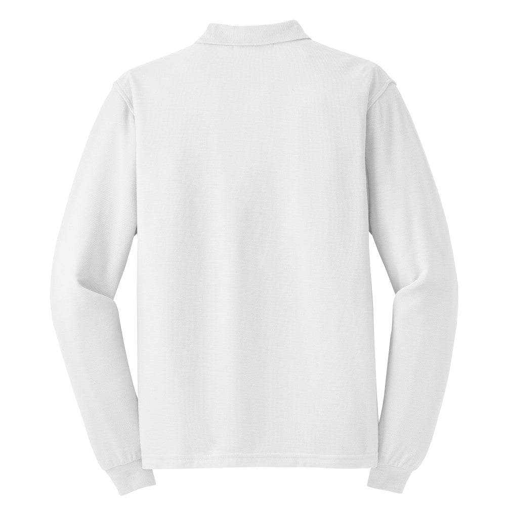 Port Authority® Silk Touch™ Long Sleeve Polo - White