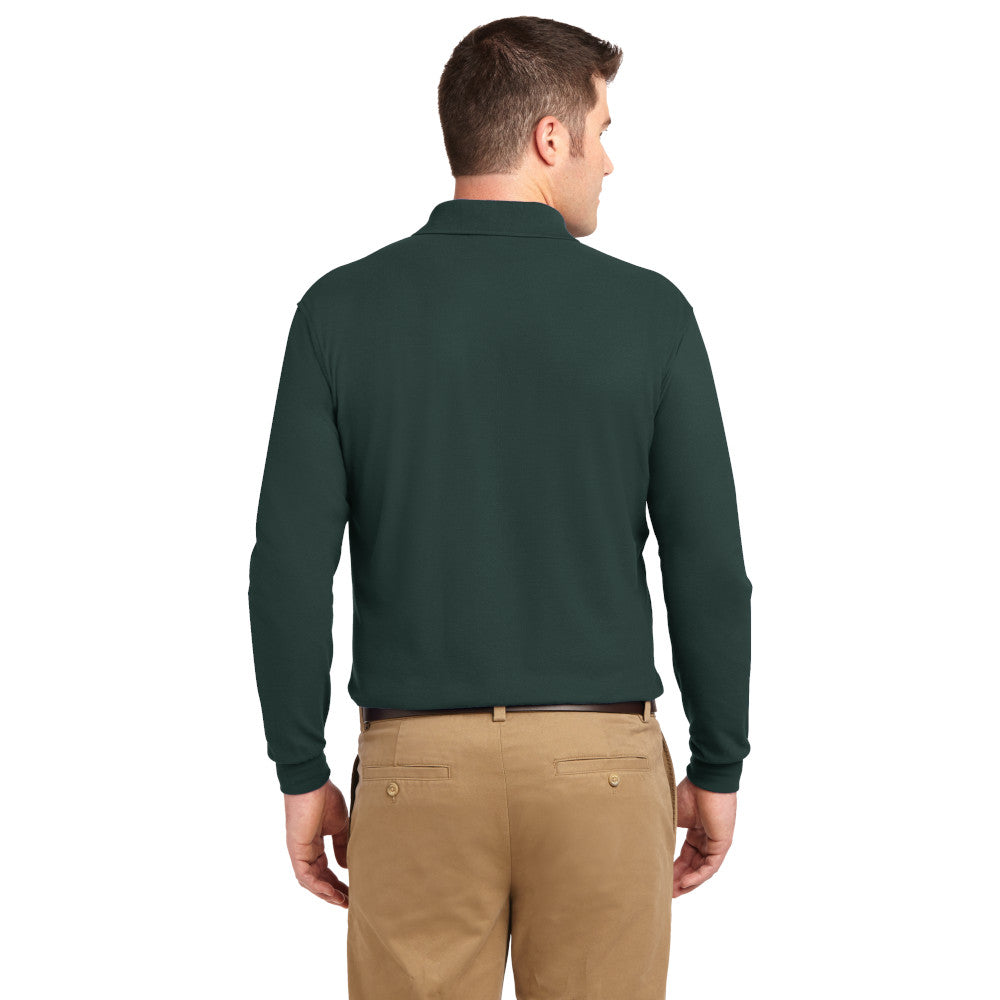 Port Authority® Silk Touch™ Long Sleeve Polo - Dark Green