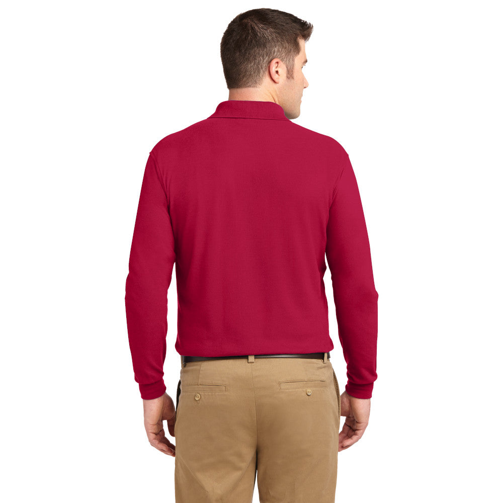 Port Authority® Silk Touch™ Long Sleeve Polo - Red