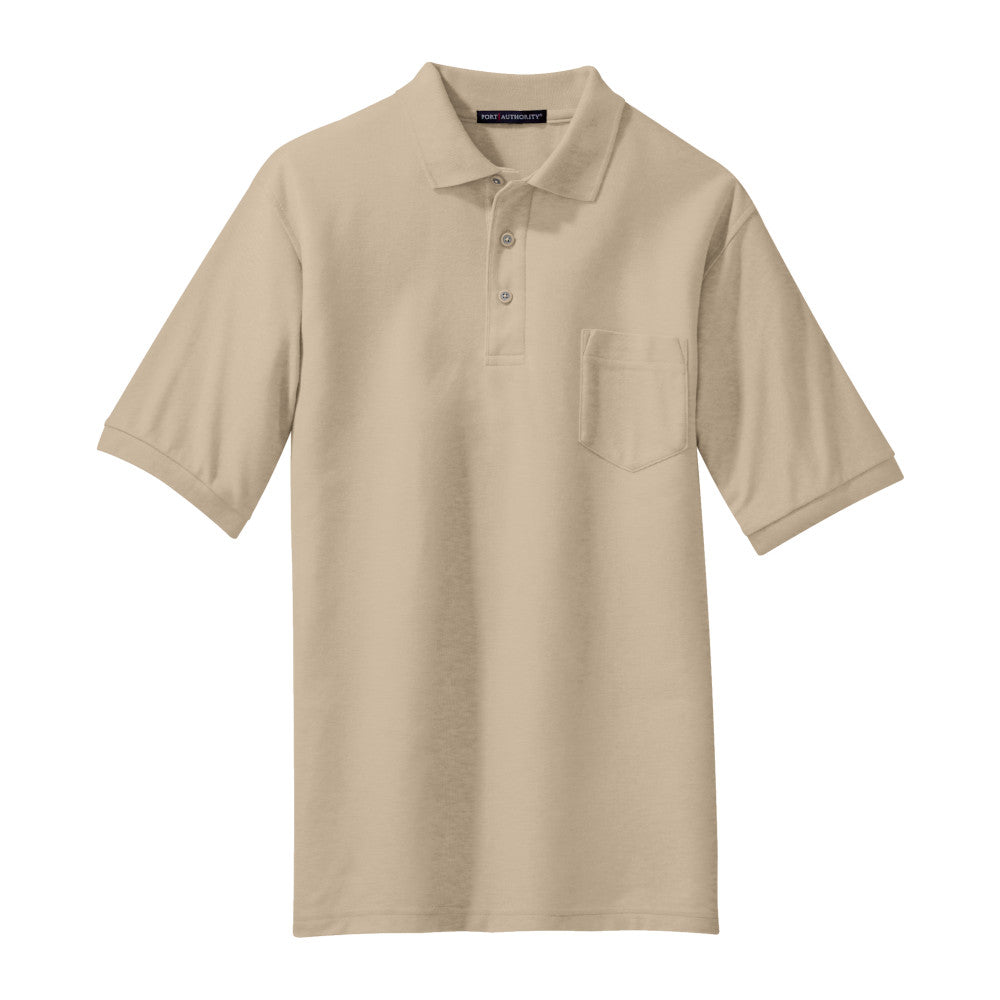 Port Authority® Silk Touch™ Polo with Pocket - Stone