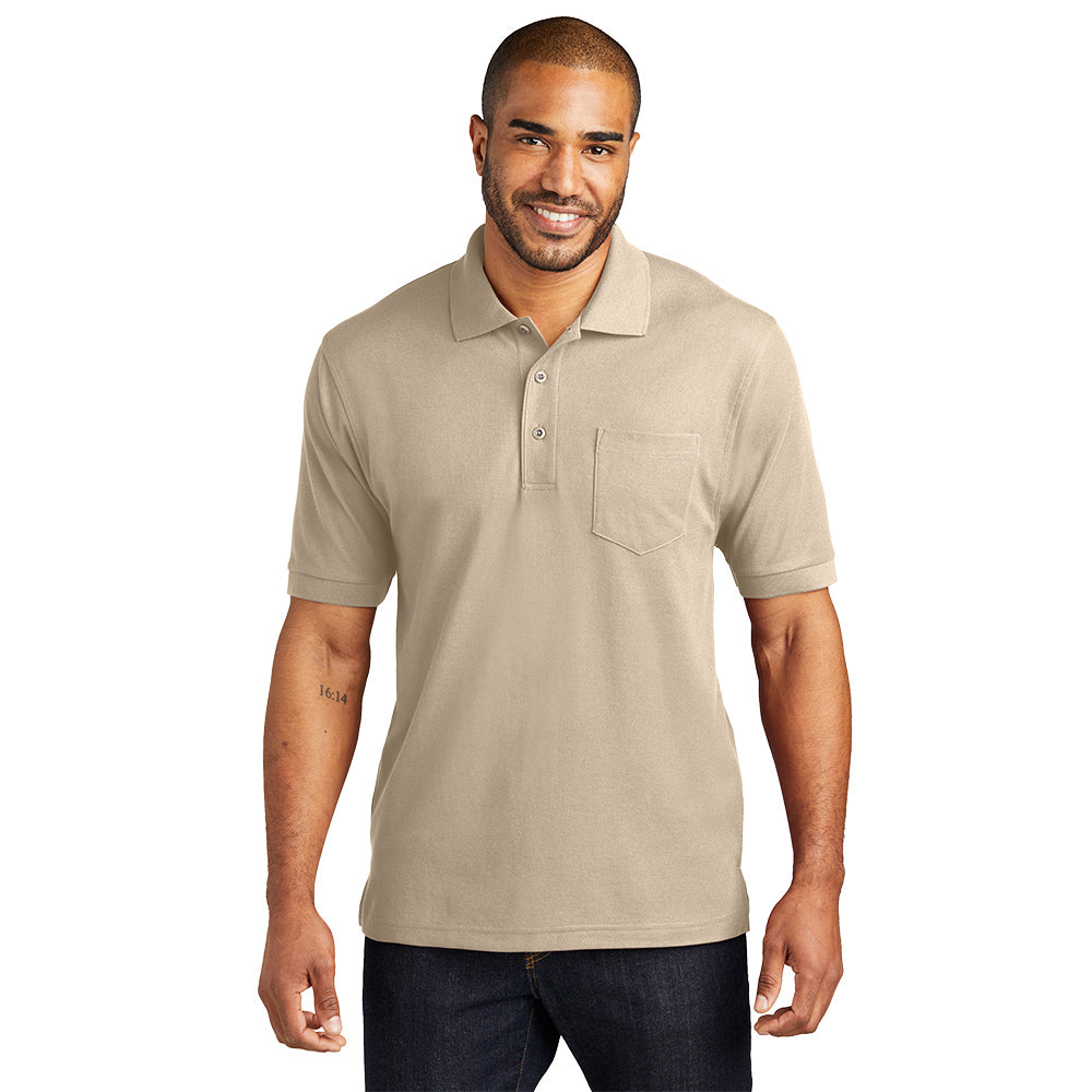 Port Authority® Silk Touch™ Polo with Pocket - Stone