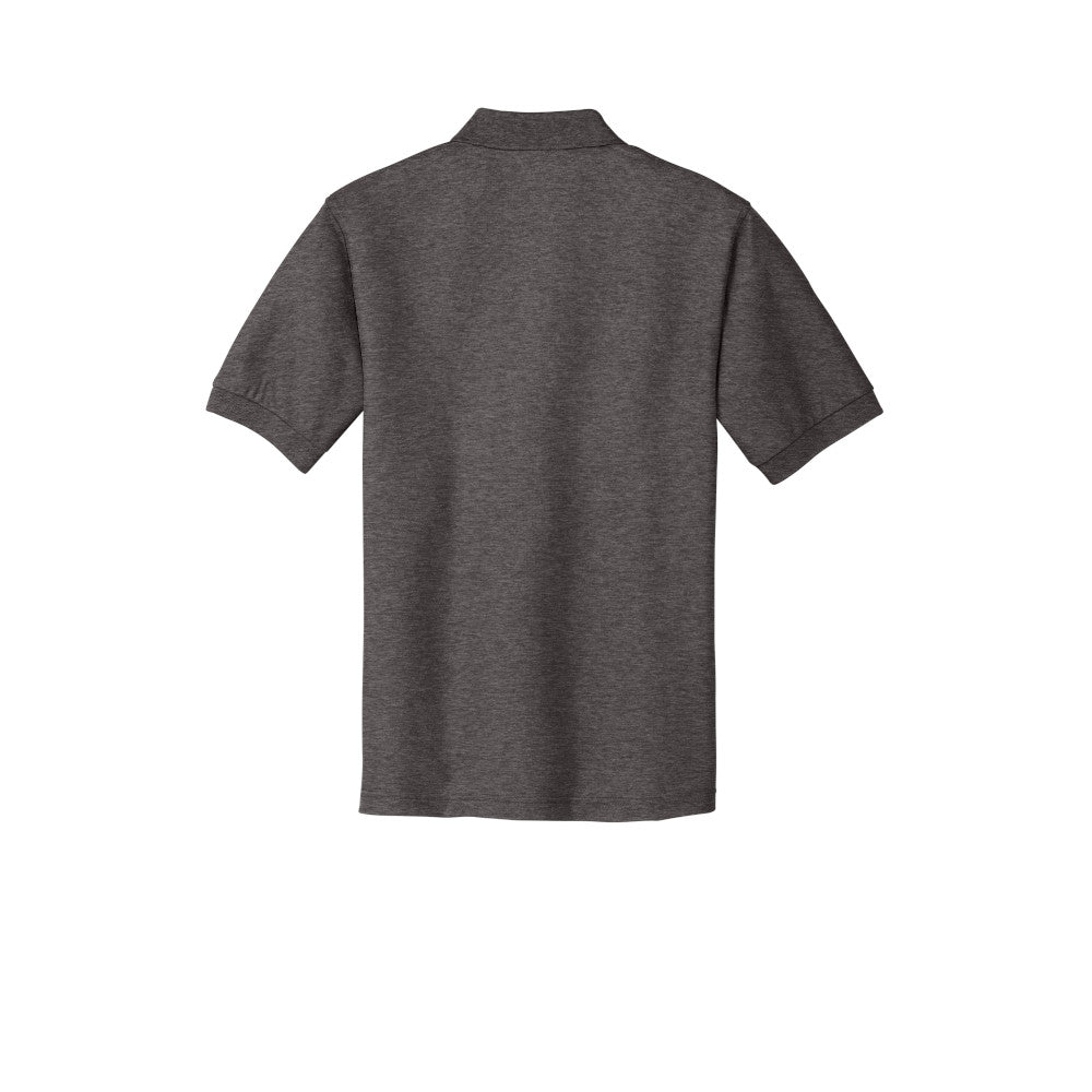 Port Authority® Silk Touch™ Polo - Charcoal Heather Grey