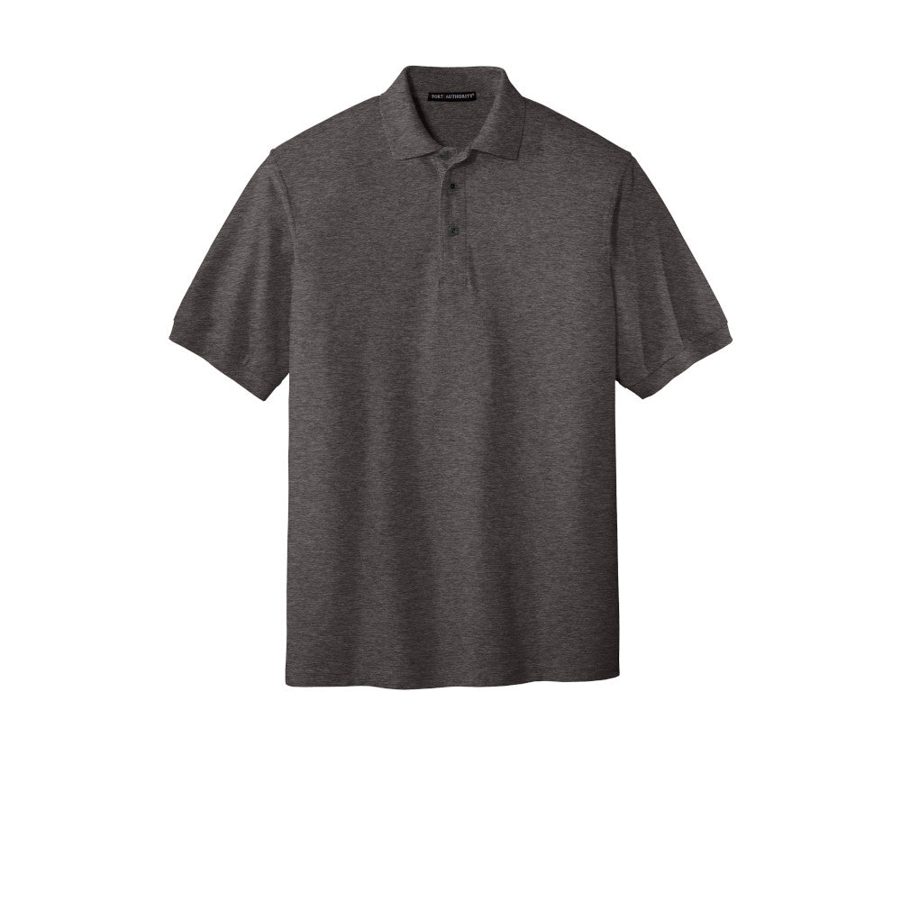 Port Authority® Silk Touch™ Polo - Charcoal Heather Grey