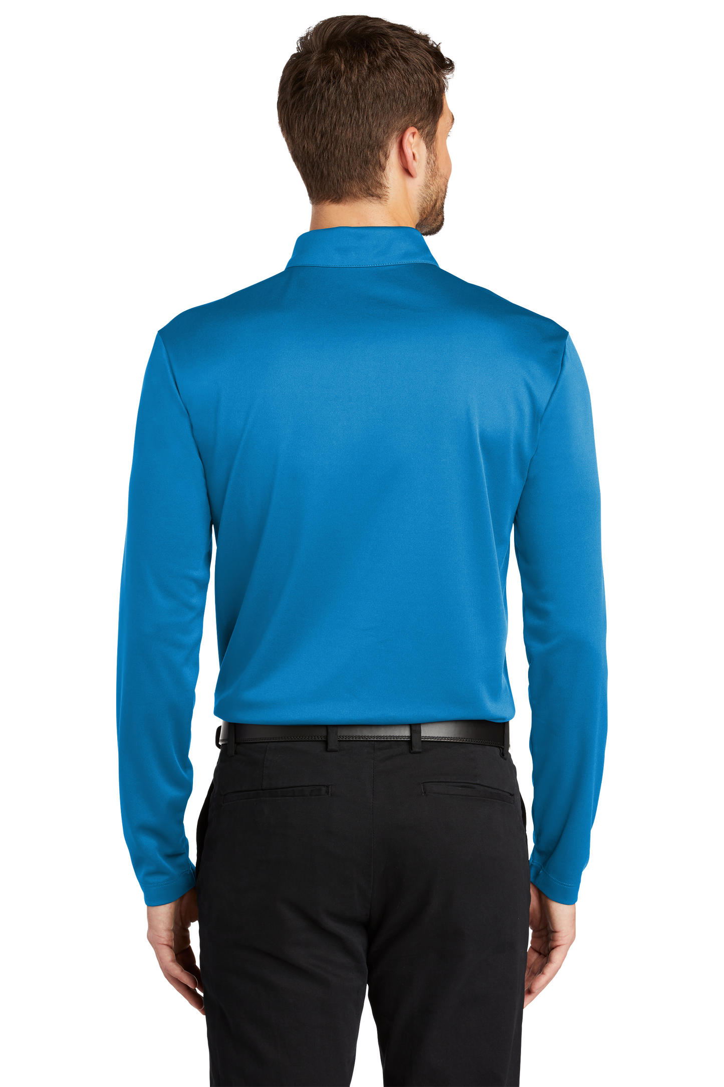 Port Authority® Silk Touch™ Performance Long Sleeve Polo - Brilliant Blue