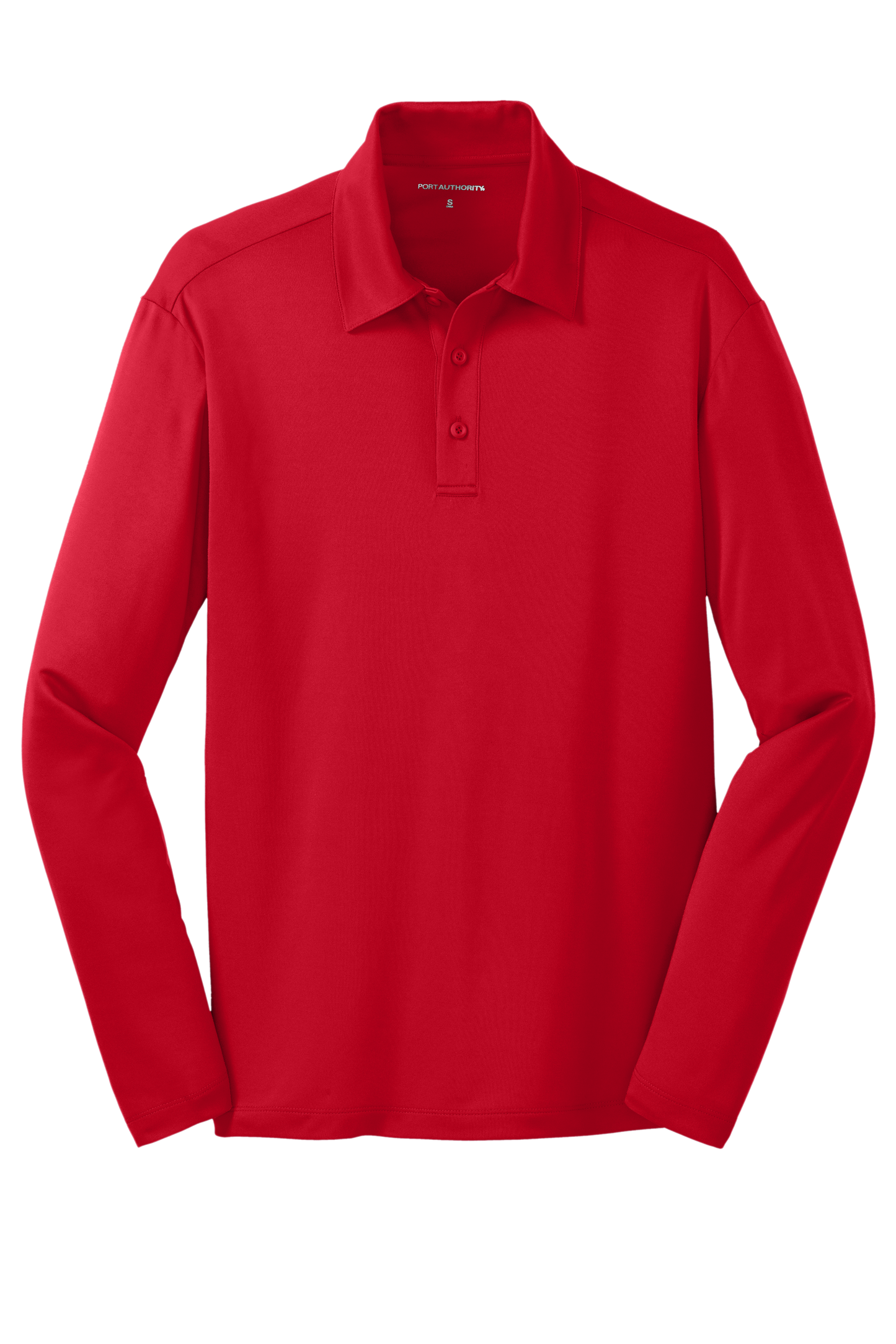 Port Authority® Silk Touch™ Performance Long Sleeve Polo - Red