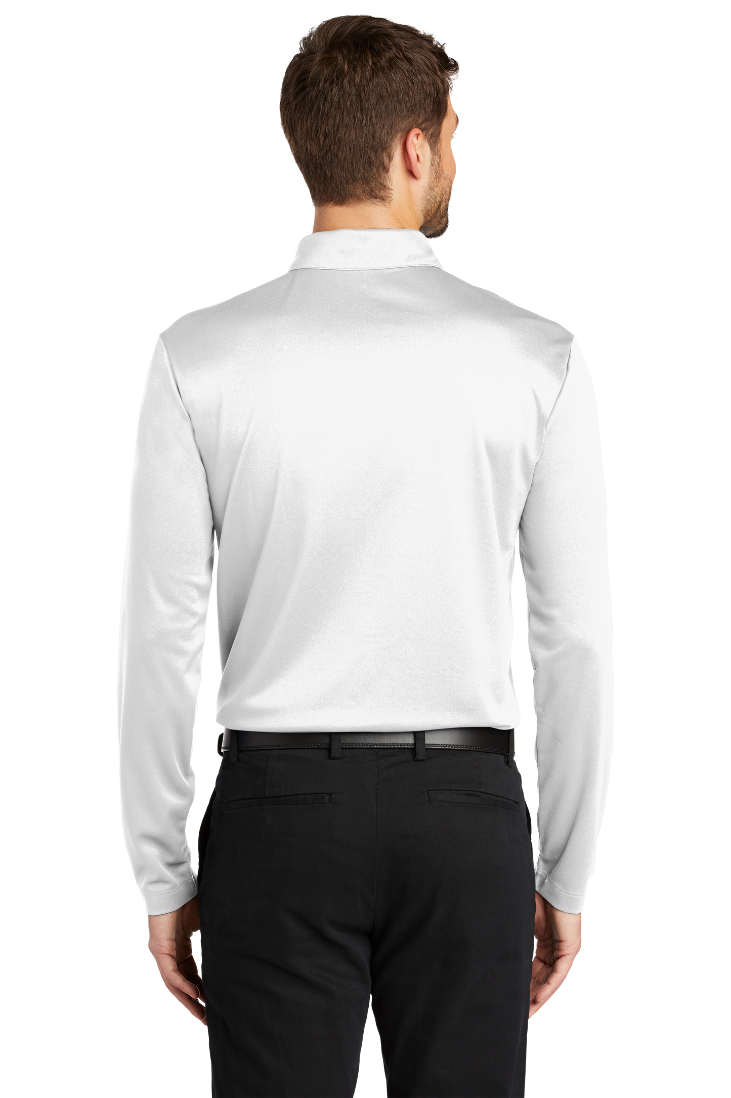 Port Authority® Silk Touch™ Performance Long Sleeve Polo - White