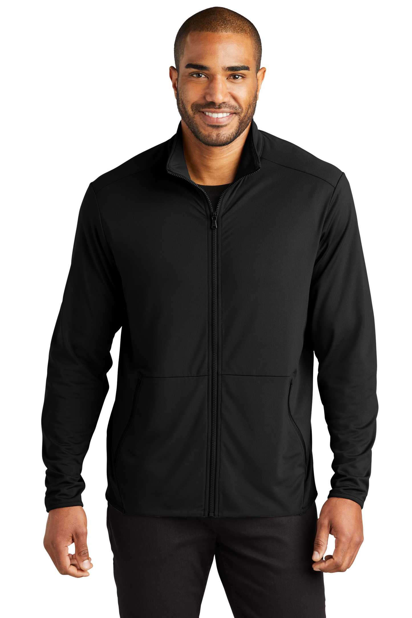 Port Authority® Accord Stretch Fleece Full-Zip - Black