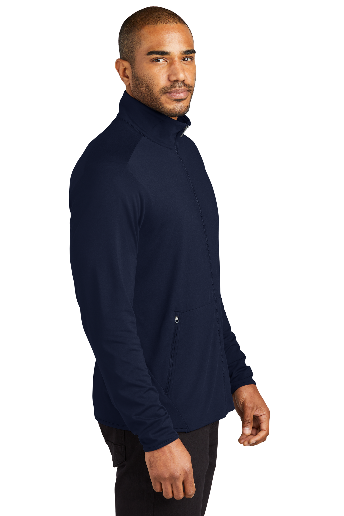 Port Authority® Accord Stretch Fleece Full-Zip - Navy